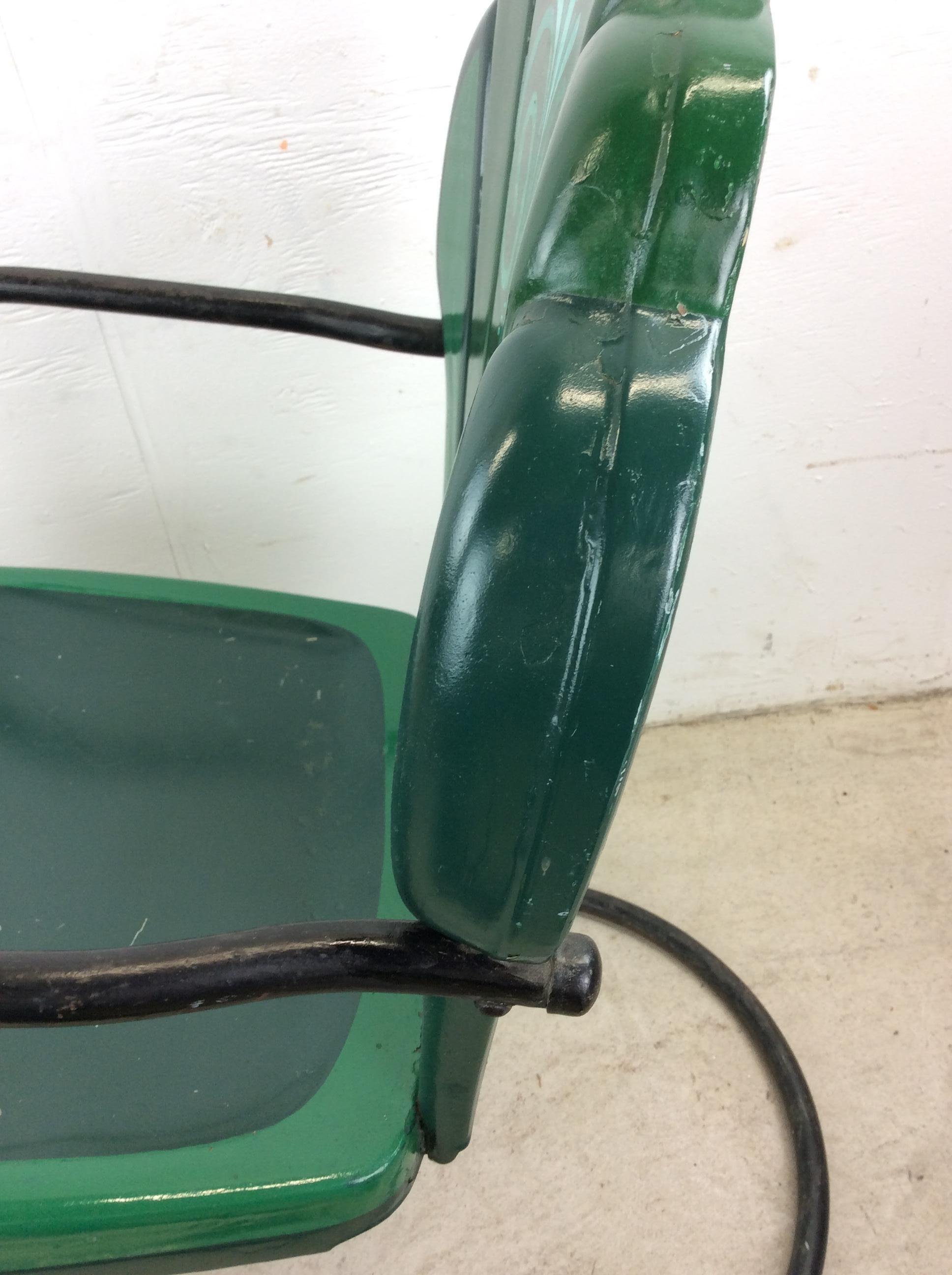 Chaise d'extérieur peinte sur mesure du milieu du siècle dernier avec base en porte-à-faux en vente 2