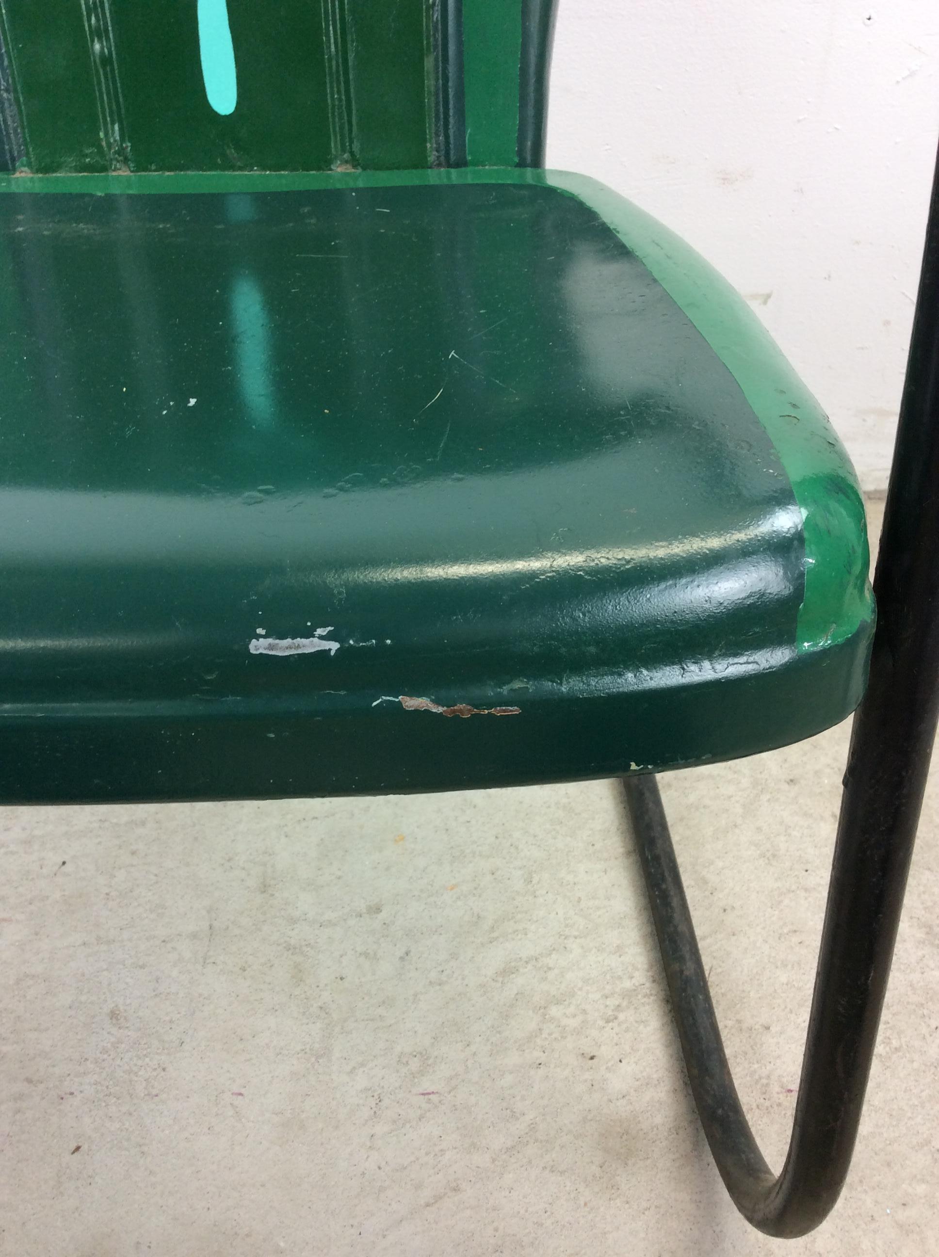 Chaise d'extérieur peinte sur mesure du milieu du siècle dernier avec base en porte-à-faux en vente 9