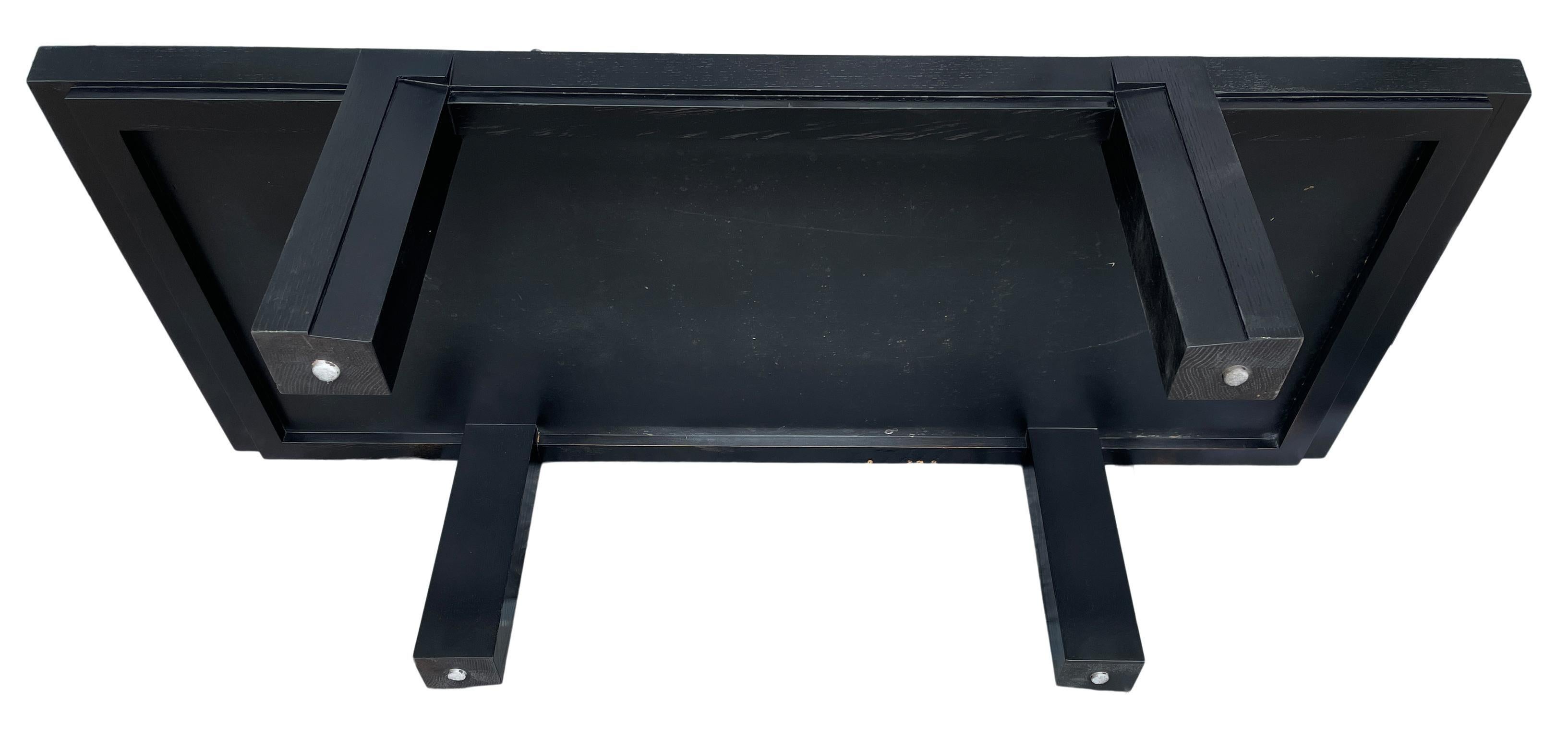 Bouleau Table basse en bouleau massif sur mesure The Moderns Banc laqué noir en vente