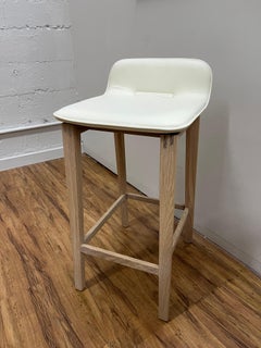 Mid-Century Modern Customizable Oak Bar Stool