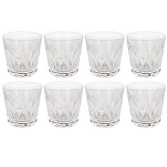 Vintage Mid-Century Modern Cut Crystal "Polignac" Lowball/Tumbler Glasses by Baccarat