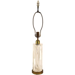 Mid-Century Modern Cut Crystal Table Lamp