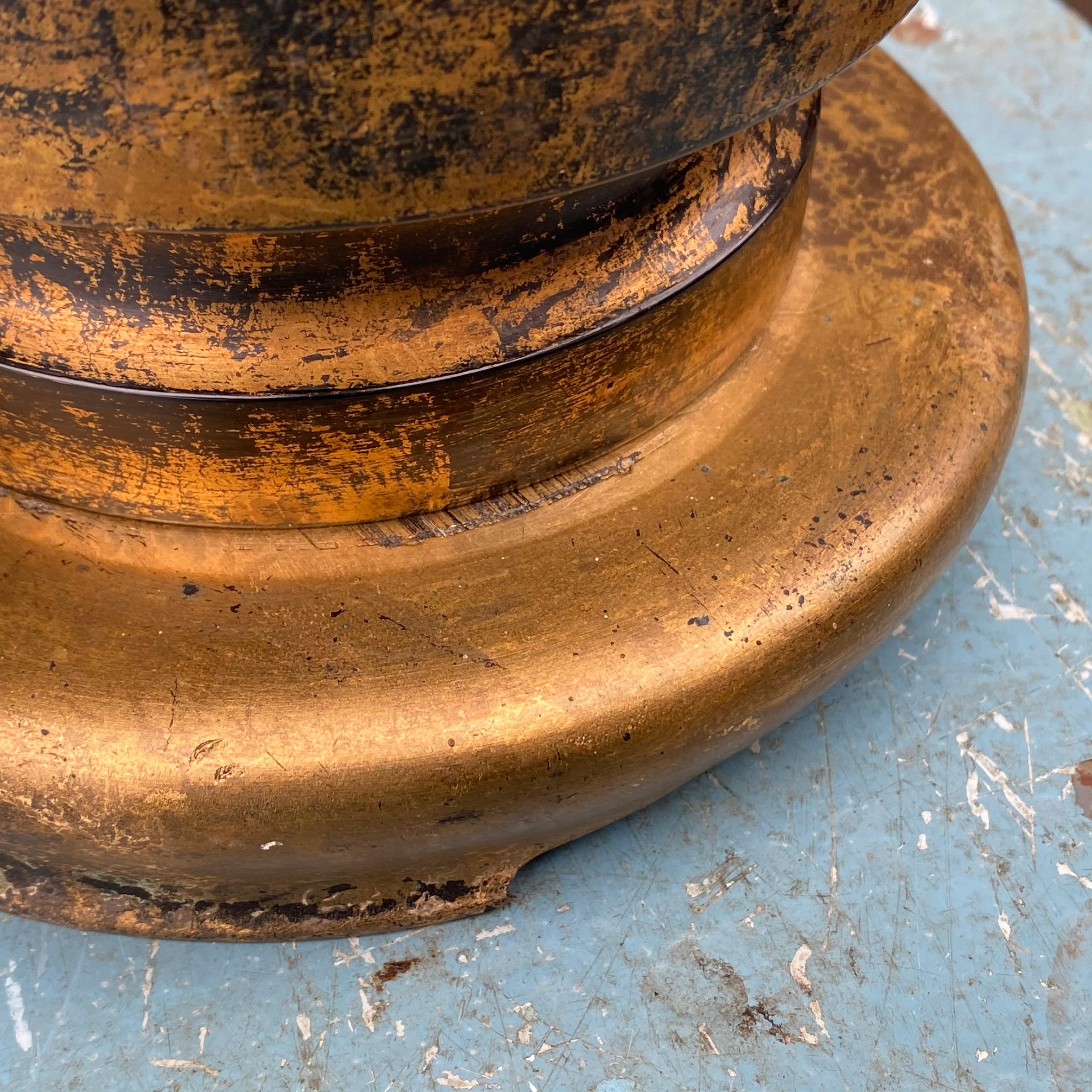 Lampes de table cylindriques en bronze patiné modernes du milieu du siècle dernier en vente 6