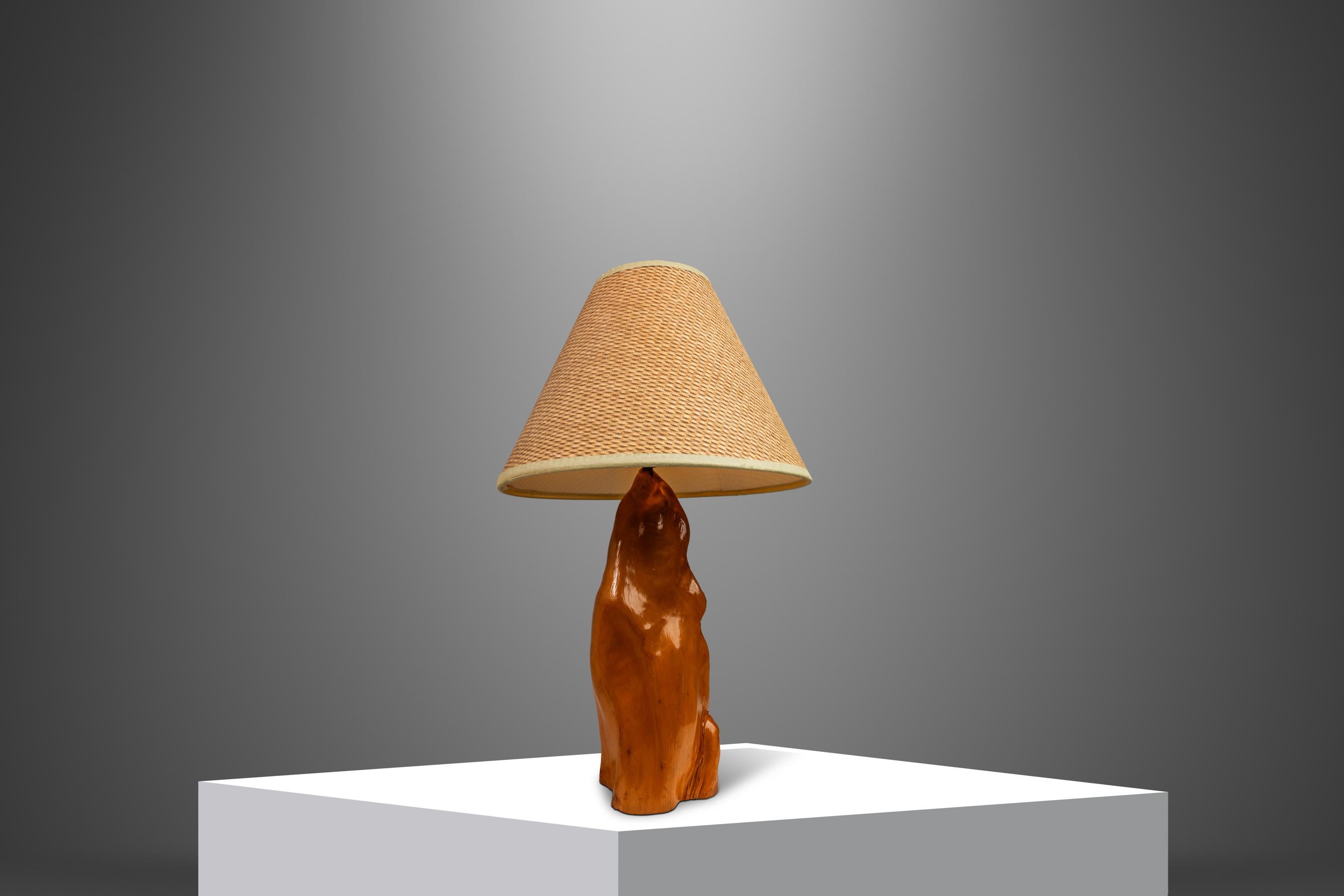 Américain Lampe de table moderne du milieu du siècle dernier en Floride Bald Cypress, États-Unis, vers les années 1960 en vente