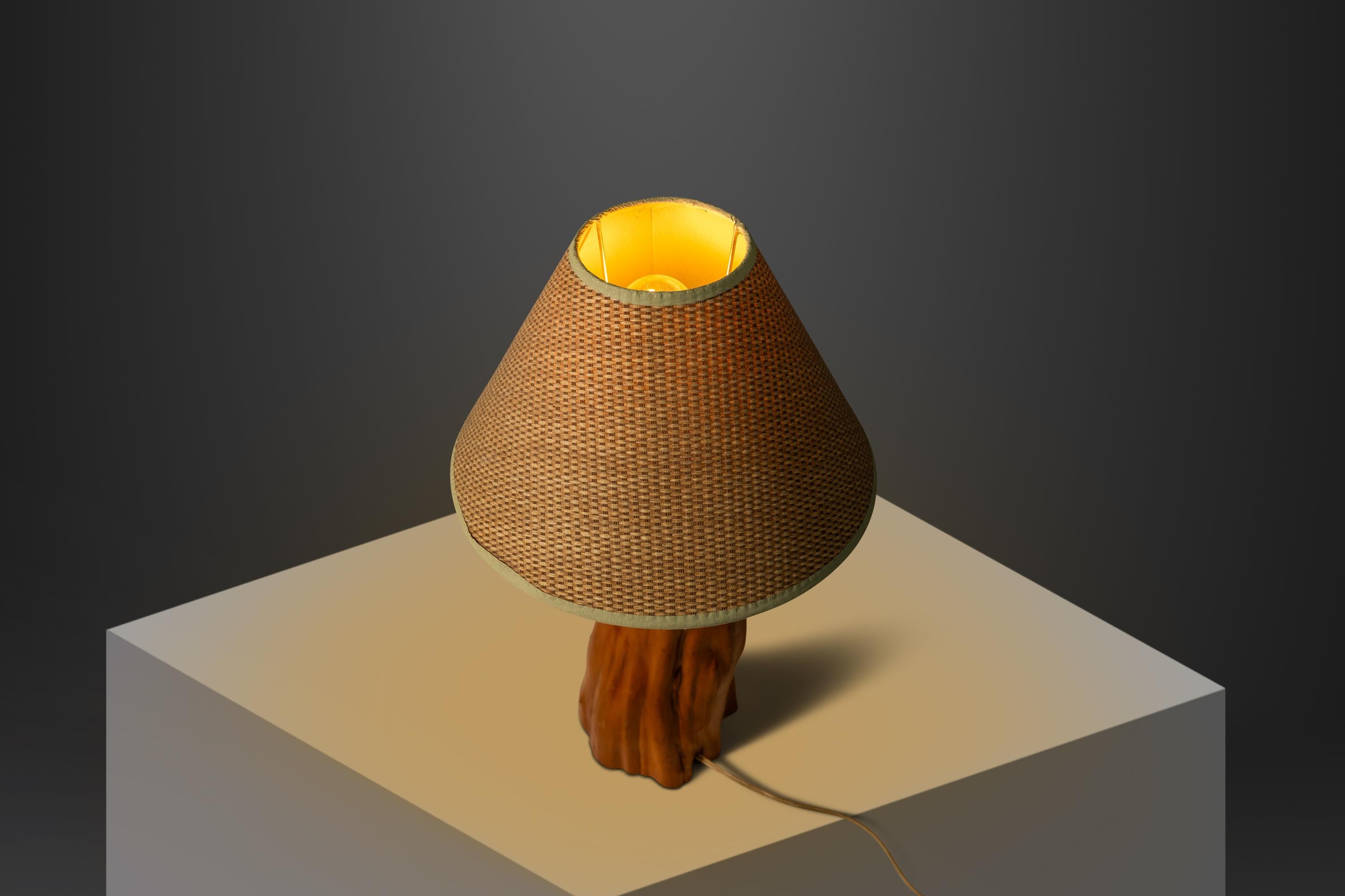 Lampe de table moderne du milieu du siècle dernier en Floride Bald Cypress, États-Unis, vers les années 1960 Bon état - En vente à Deland, FL