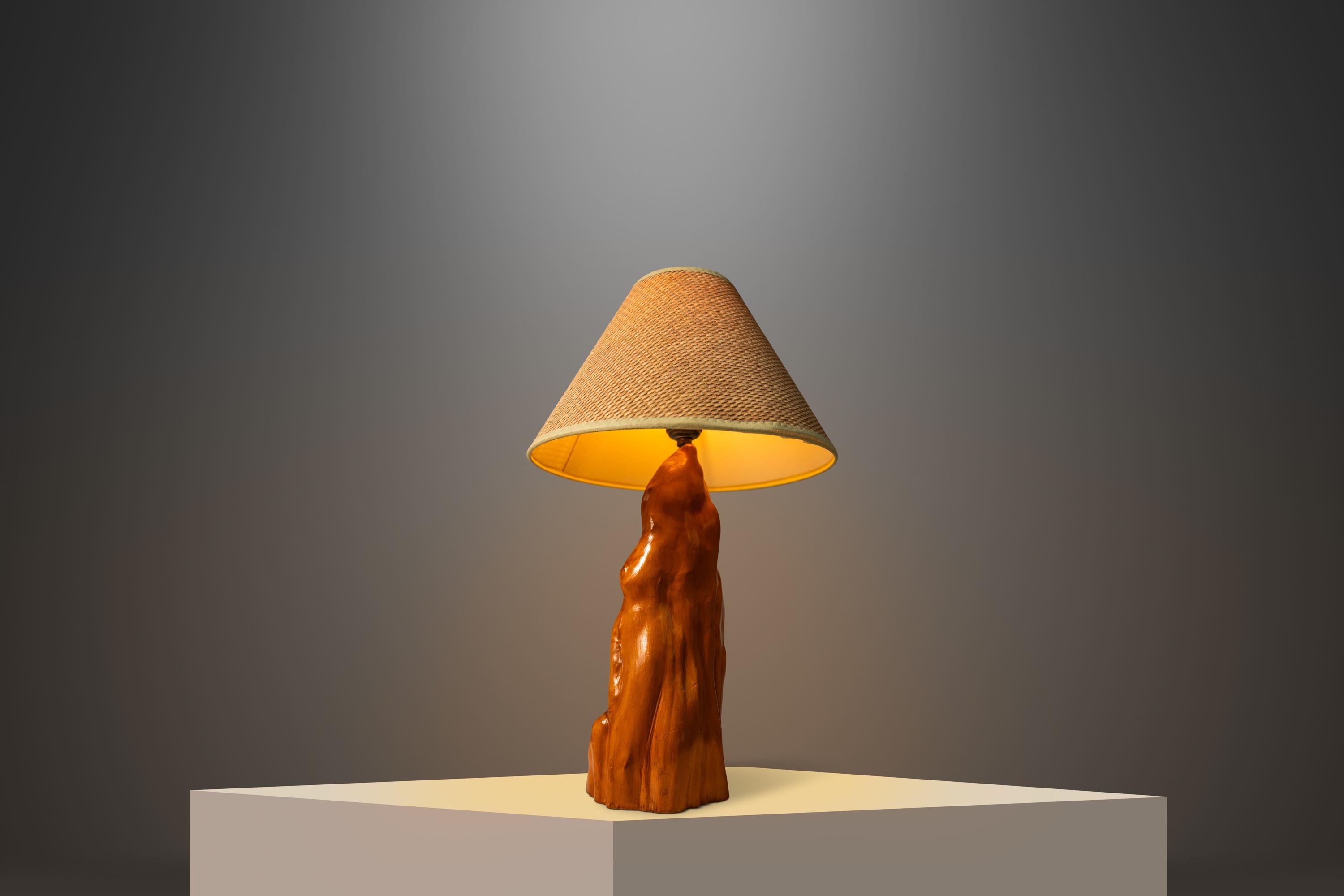 Milieu du XXe siècle Lampe de table moderne du milieu du siècle dernier en Floride Bald Cypress, États-Unis, vers les années 1960 en vente