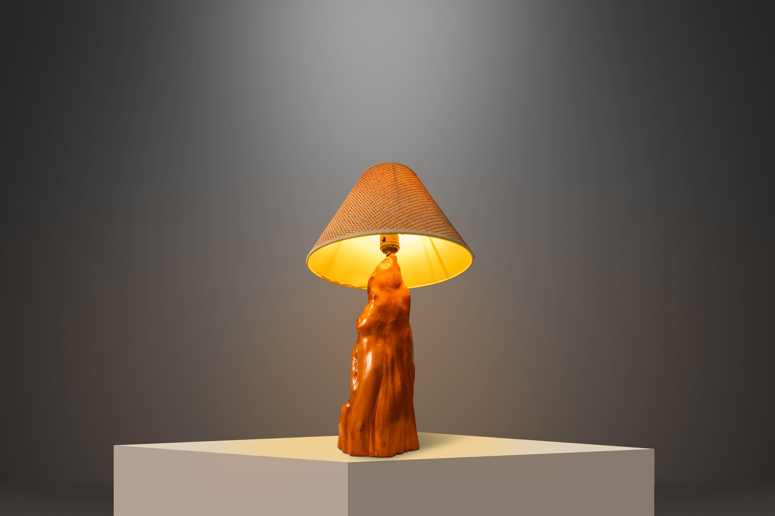 Broussin Lampe de table moderne du milieu du siècle dernier en Floride Bald Cypress, États-Unis, vers les années 1960 en vente