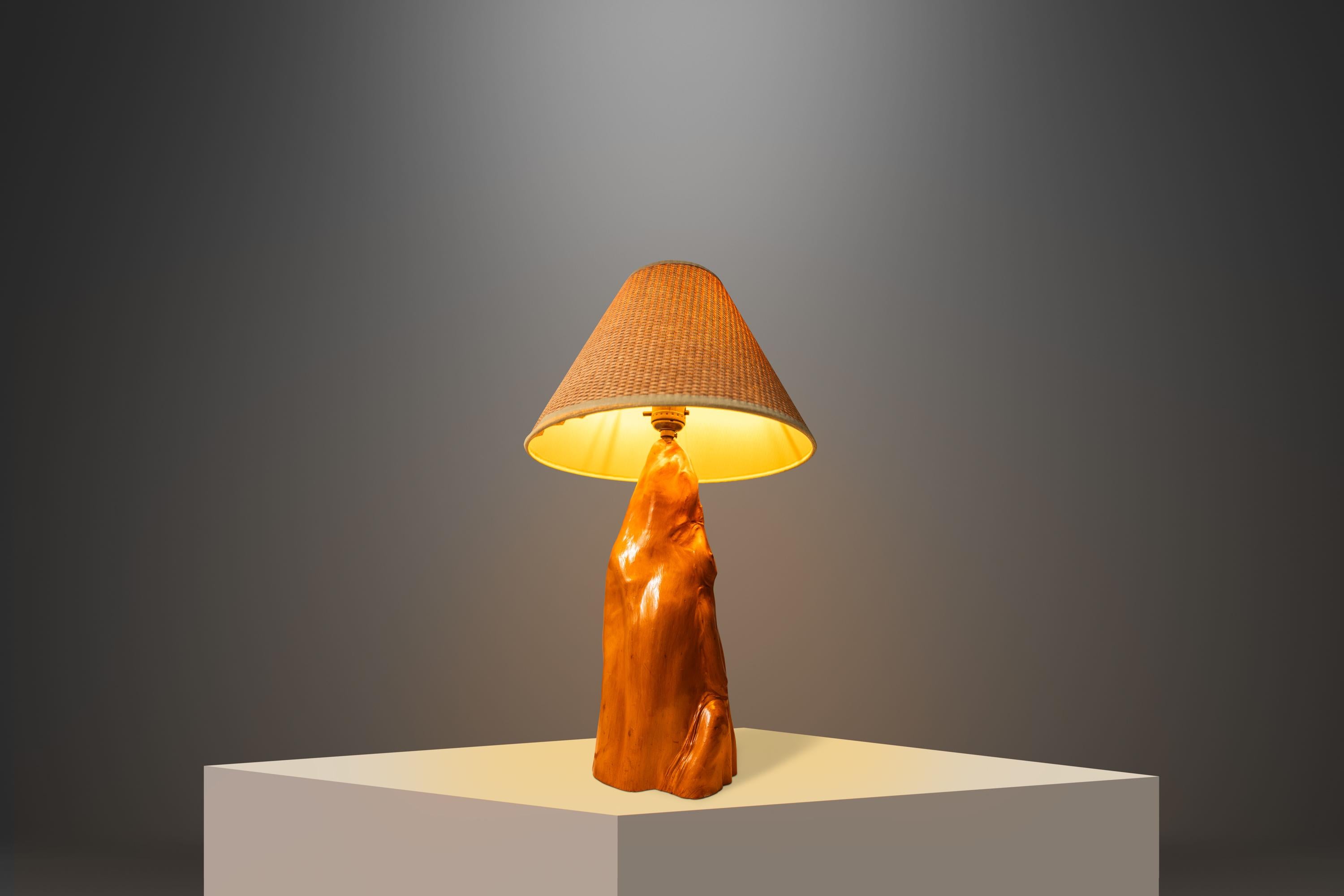 Lampe de table moderne du milieu du siècle dernier en Floride Bald Cypress, États-Unis, vers les années 1960 en vente 1