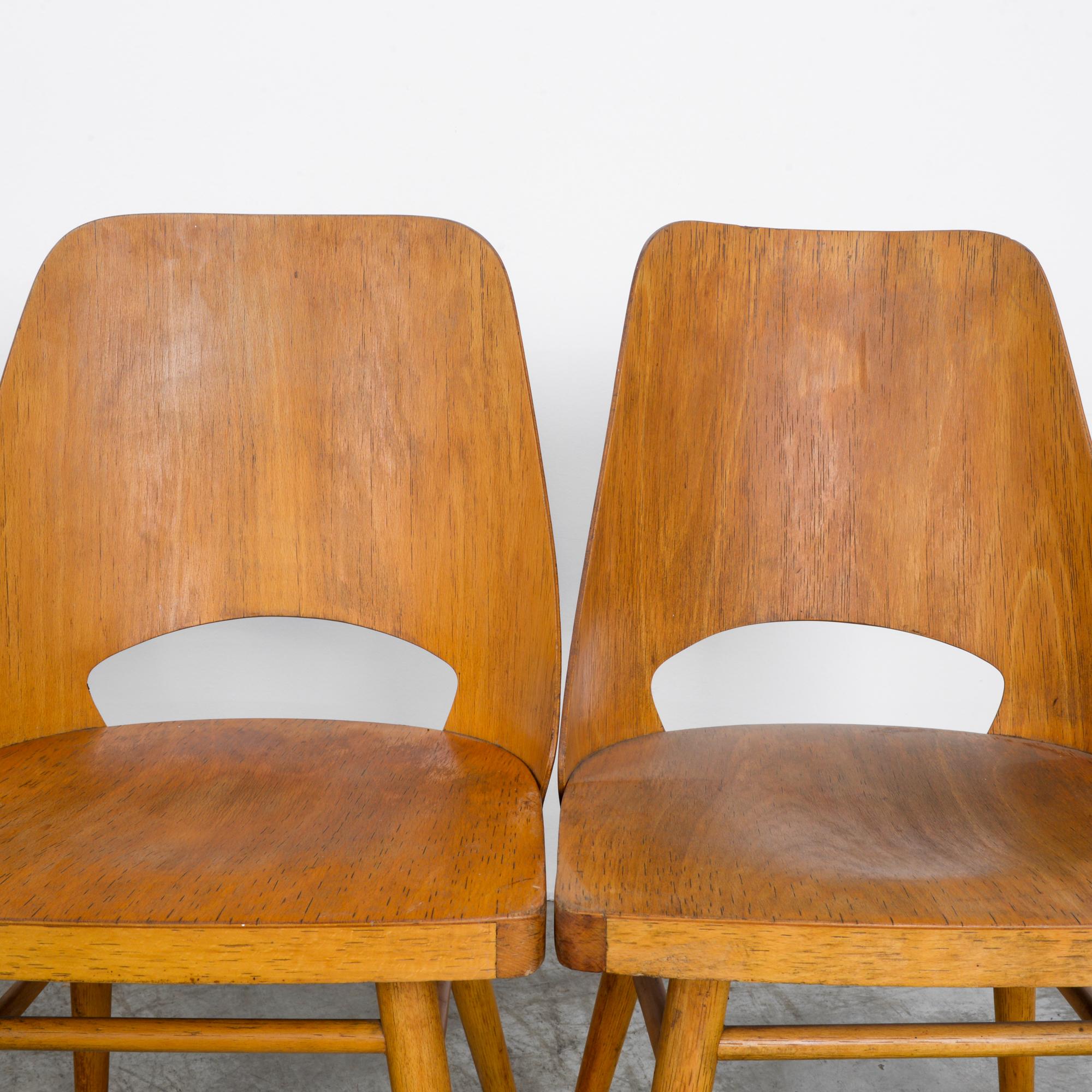 Mid-Century Modern Czech Dining Chairs, Set of Six 3