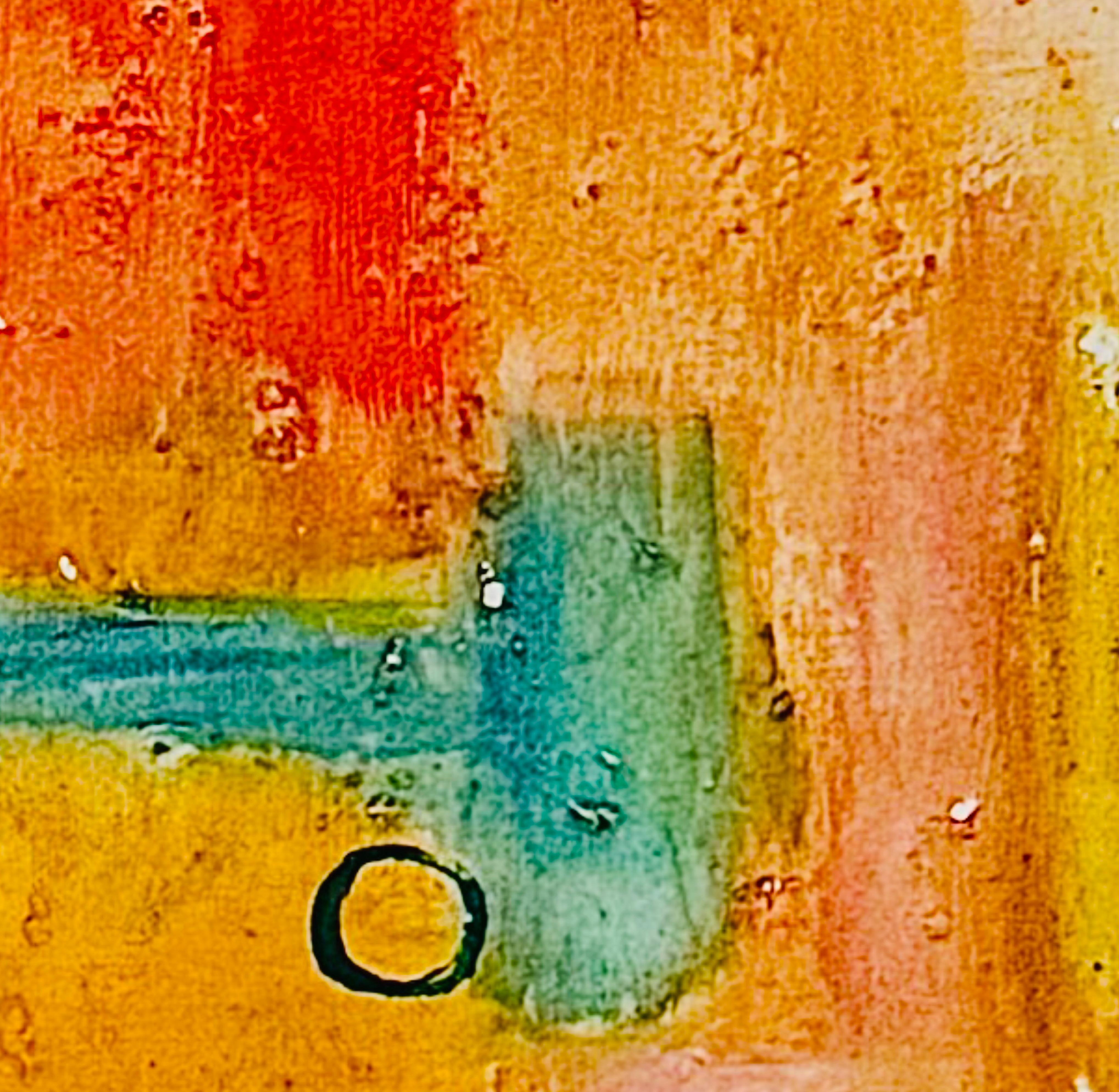 Mid Century Modern D. Ketcham Mixed Media Abstract Impressionist Floral Painting For Sale 5