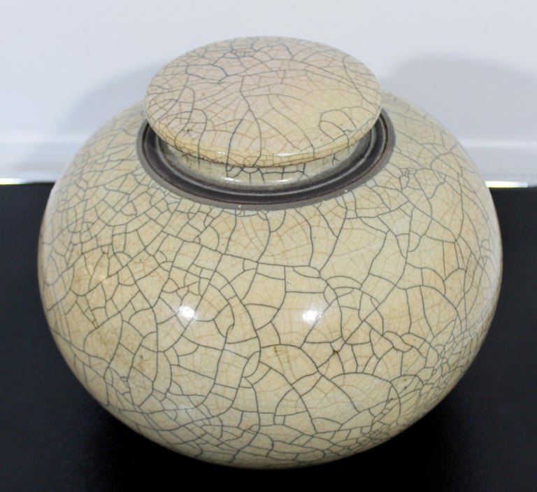 Mid-Century Modern Dale Raddatz Signed Poplar Raku Lidded Vessel ...