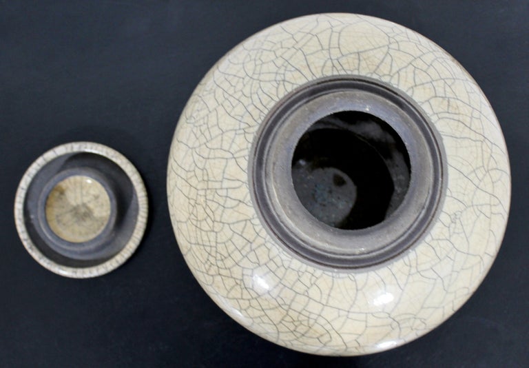 Mid-Century Modern Dale Raddatz Signed Poplar Raku Lidded Vessel ...