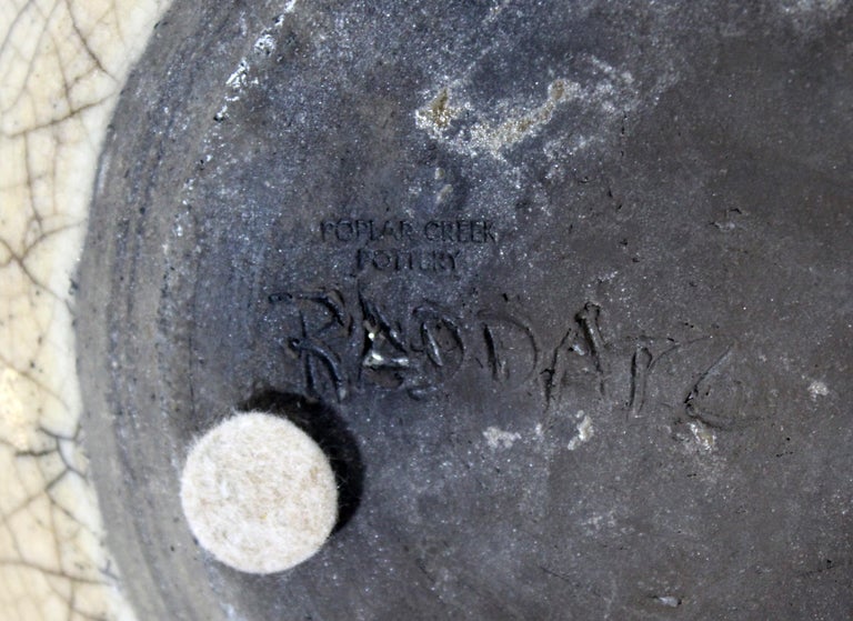 Mid-Century Modern Dale Raddatz Signed Poplar Raku Lidded Vessel ...