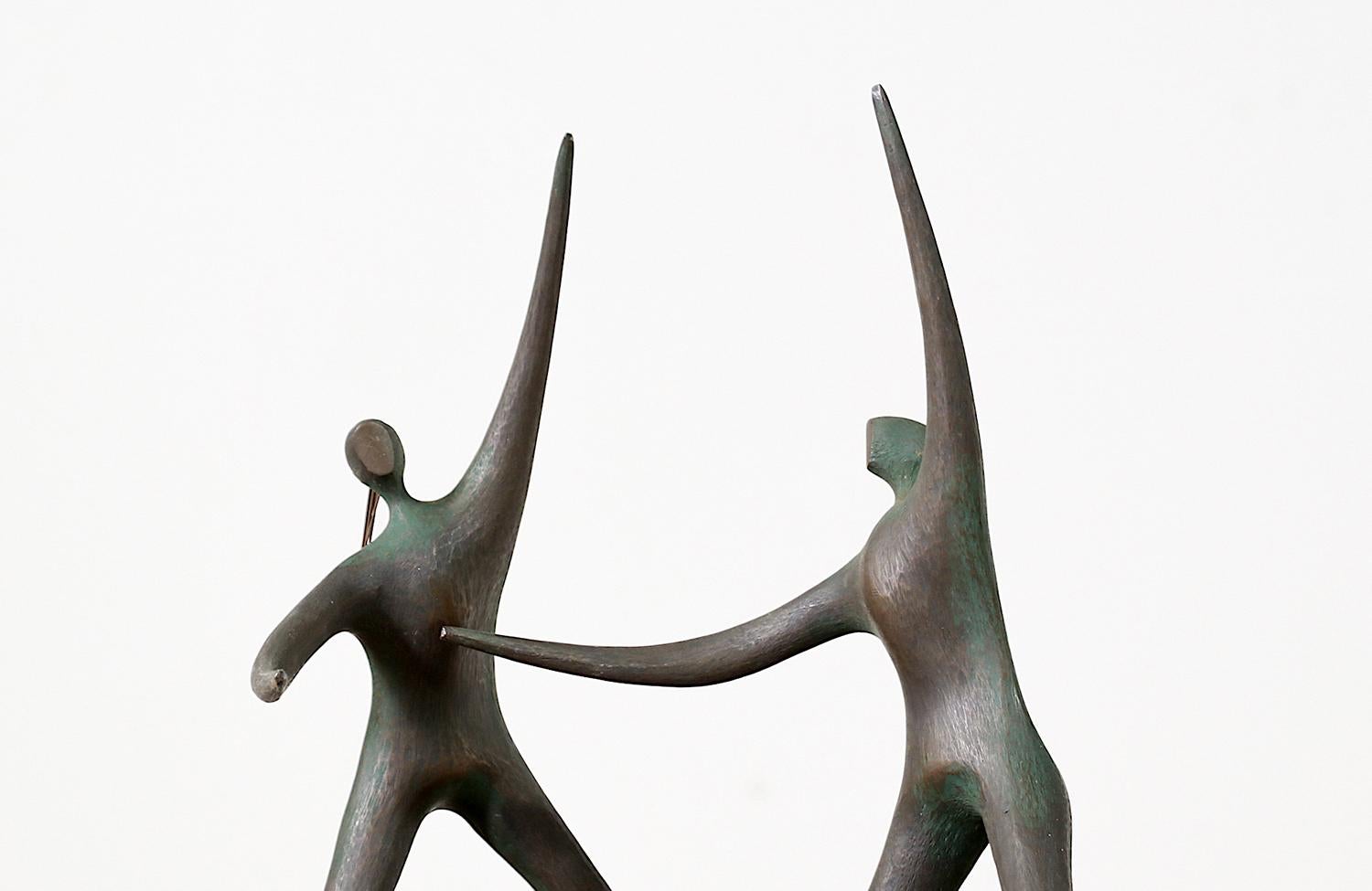 Bronze Figures de danse abstraites en bronze modernes du milieu du siècle dernier de Curtis Jere  en vente