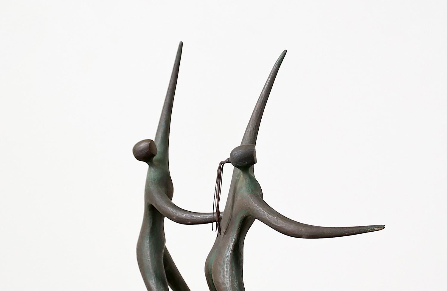 Mid-Century Modern Dancing Abstract Bronze Figures by Curtis Jere  For Sale 3
