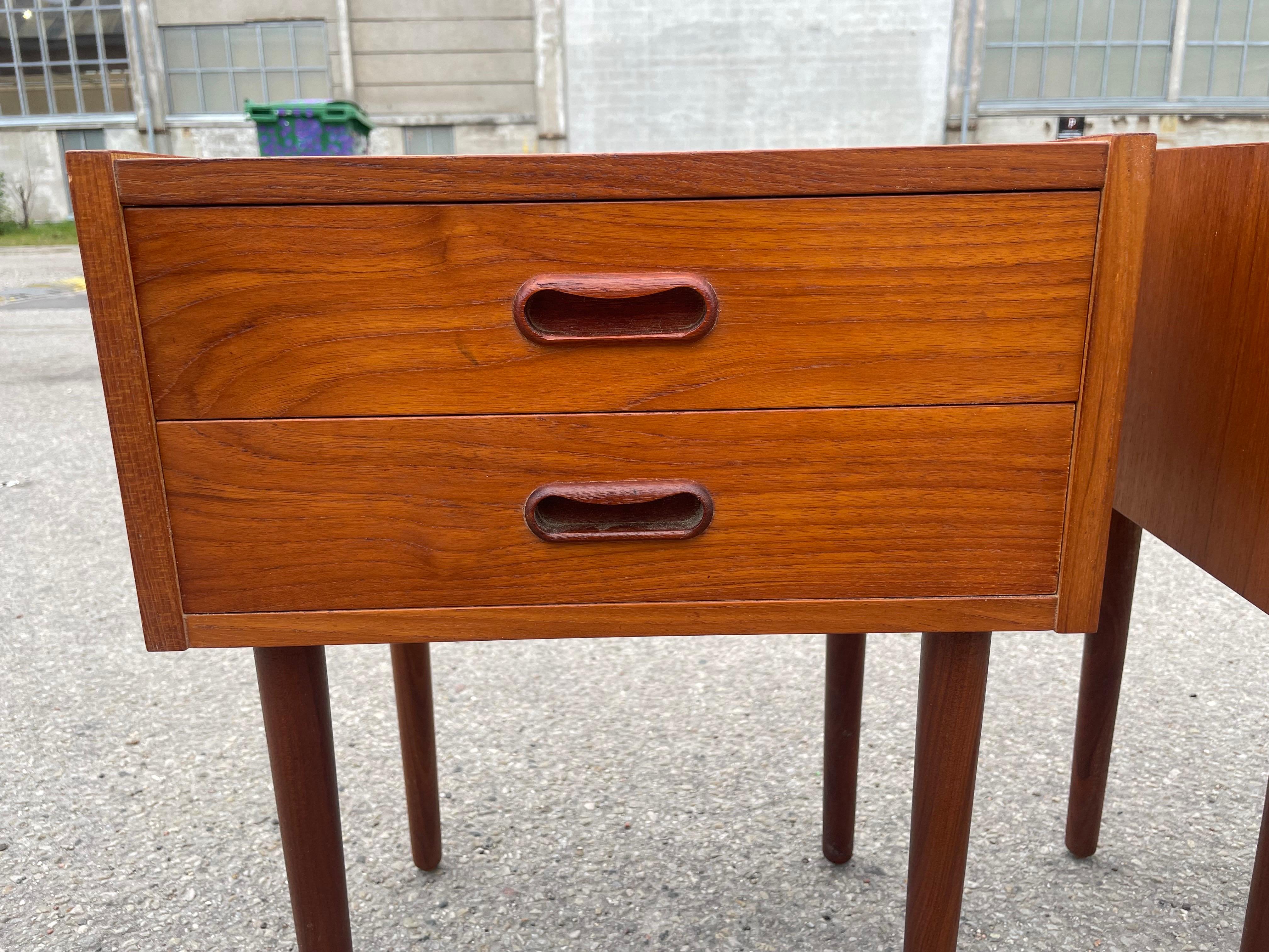 Mid-Century Modern Mid century modern Danish 1960´s teak night stands For Sale