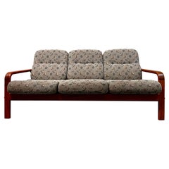 Mid-Century Modern Danish 3 Seats Teak Sofa by Nitex Mobler Denmark, C 1980s