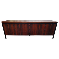 Mid-Century Modern Danish 9 Drawer Rosewood Dresser Credenza