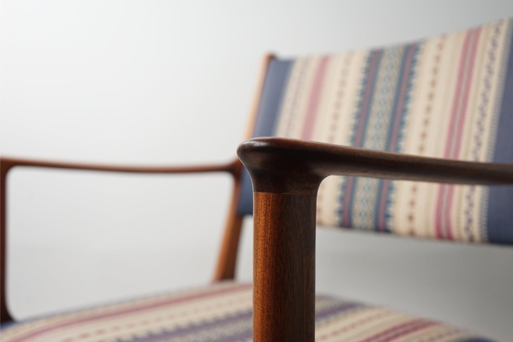 Scandinavian Modern Mid-Century Modern Danish Arm Chair in Mahogany by Ole Wanscher P. Jeppesen