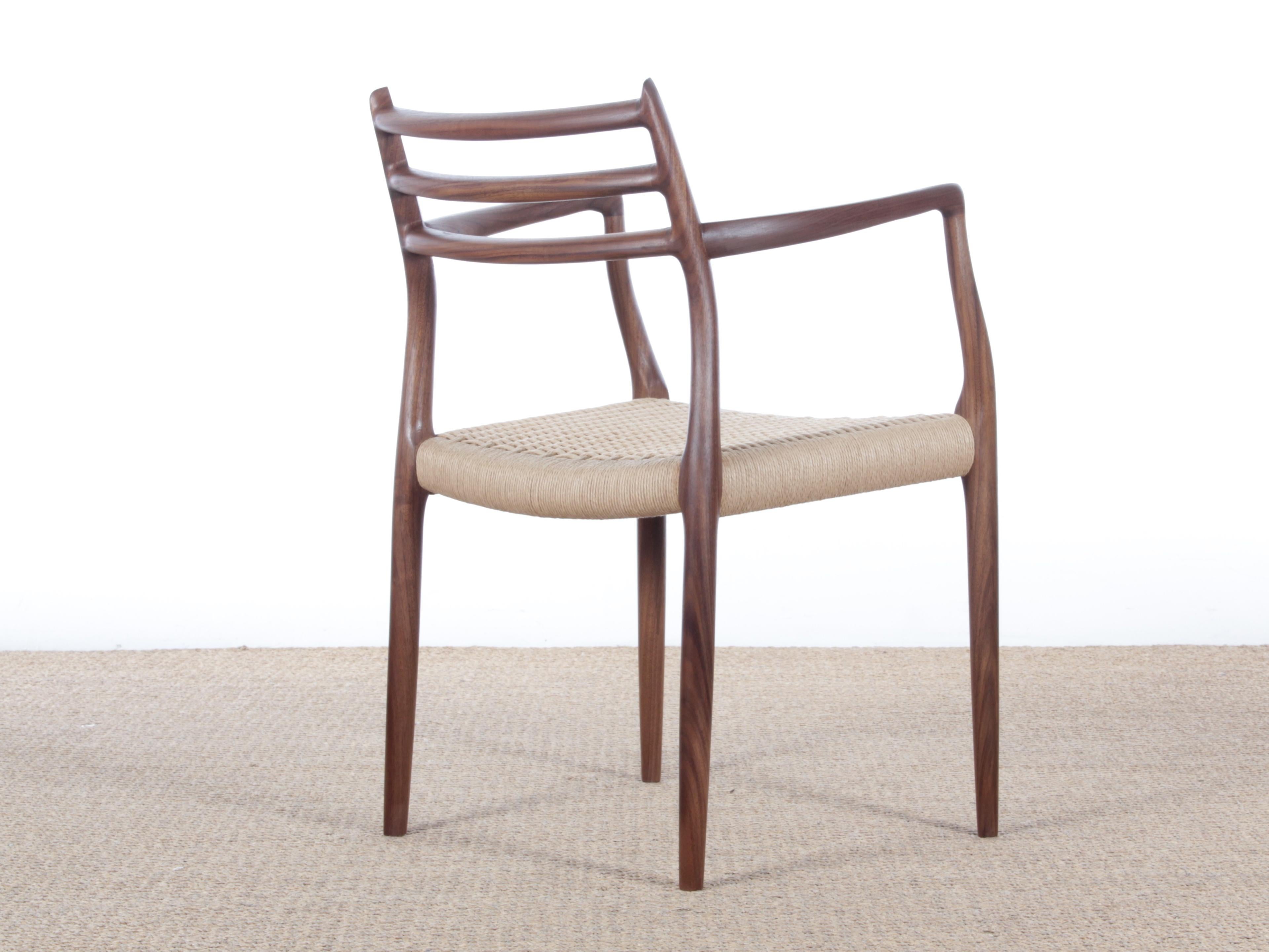 Mid-Century Modern Danish Armchair Model 62 by Niels O. Møller, New Production In Good Condition For Sale In Courbevoie, FR