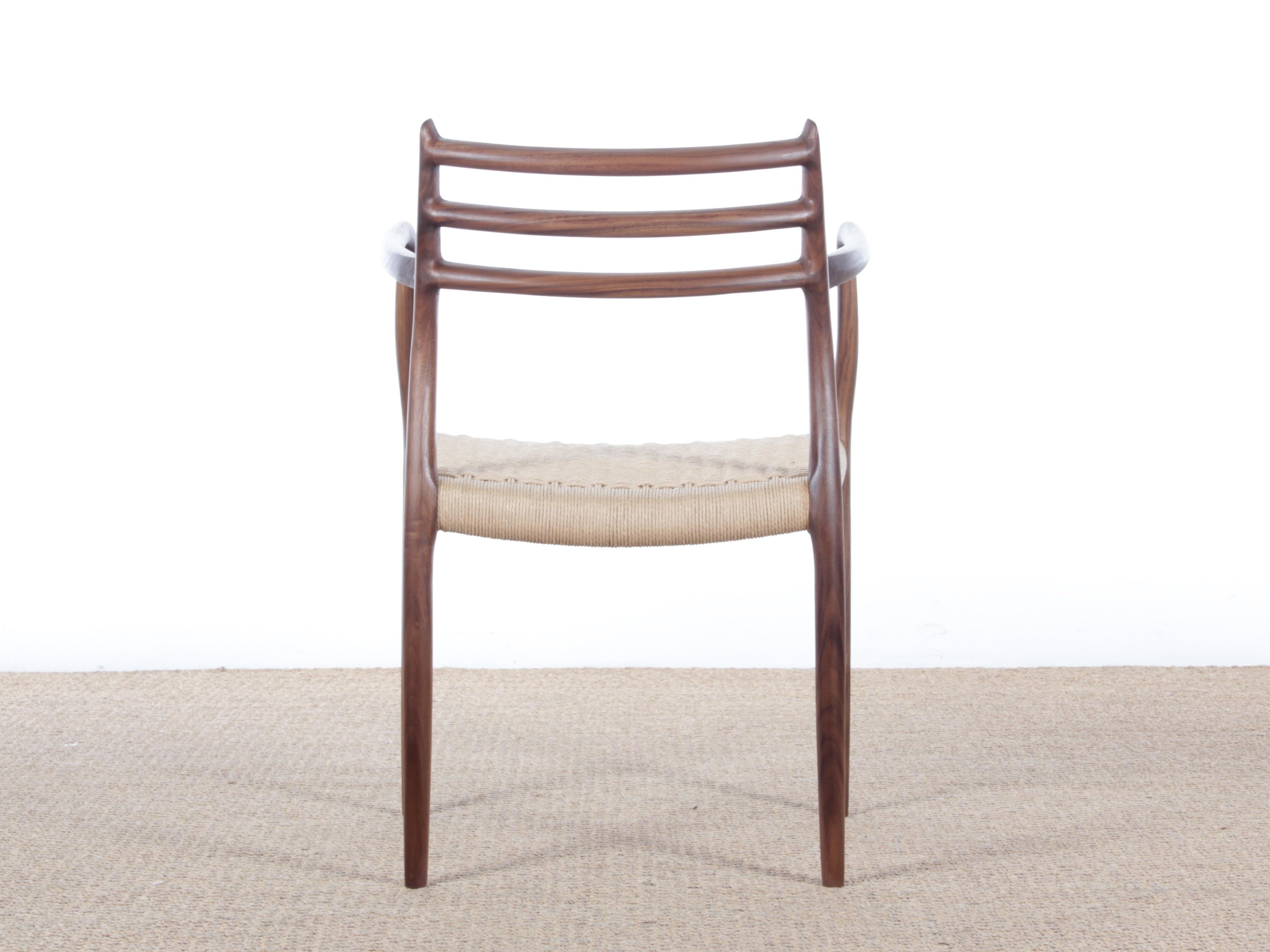 Mid-20th Century Mid-Century Modern Danish Armchair Model 62 by Niels O. Møller, New Production For Sale