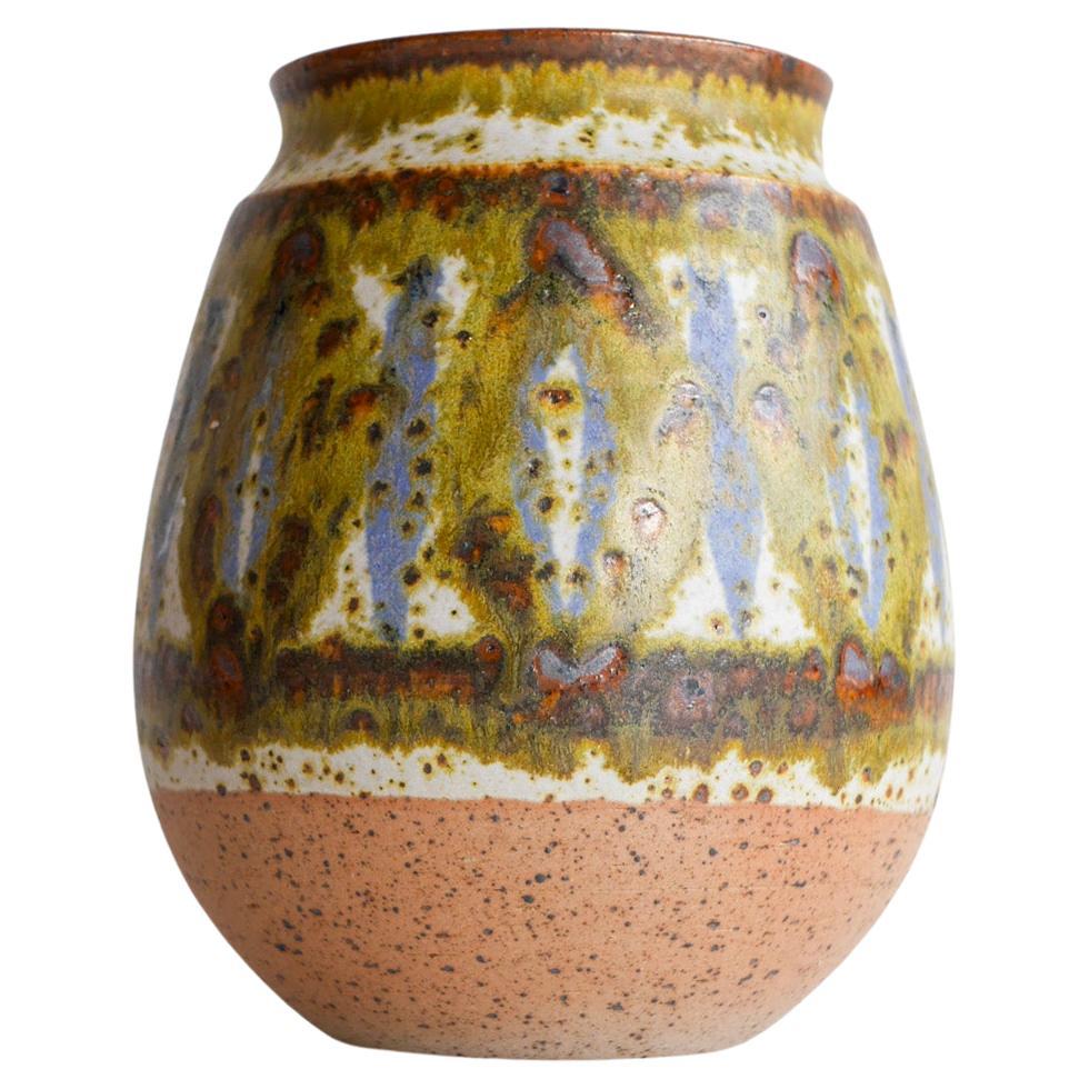 Mid-Century Modern Danish Art Pottery Vase by Michael Andersen, Bornholm.