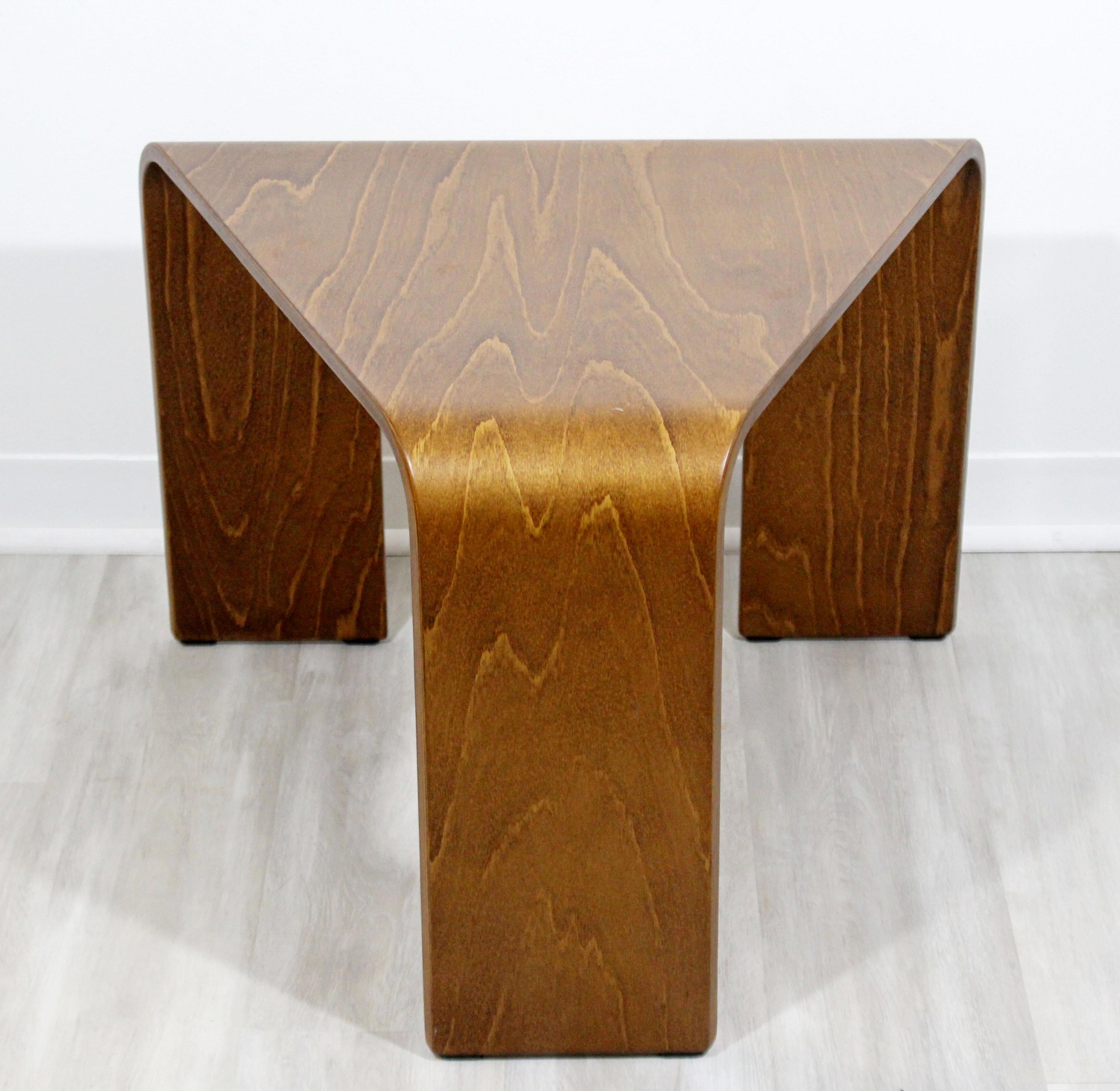 bent wood side table
