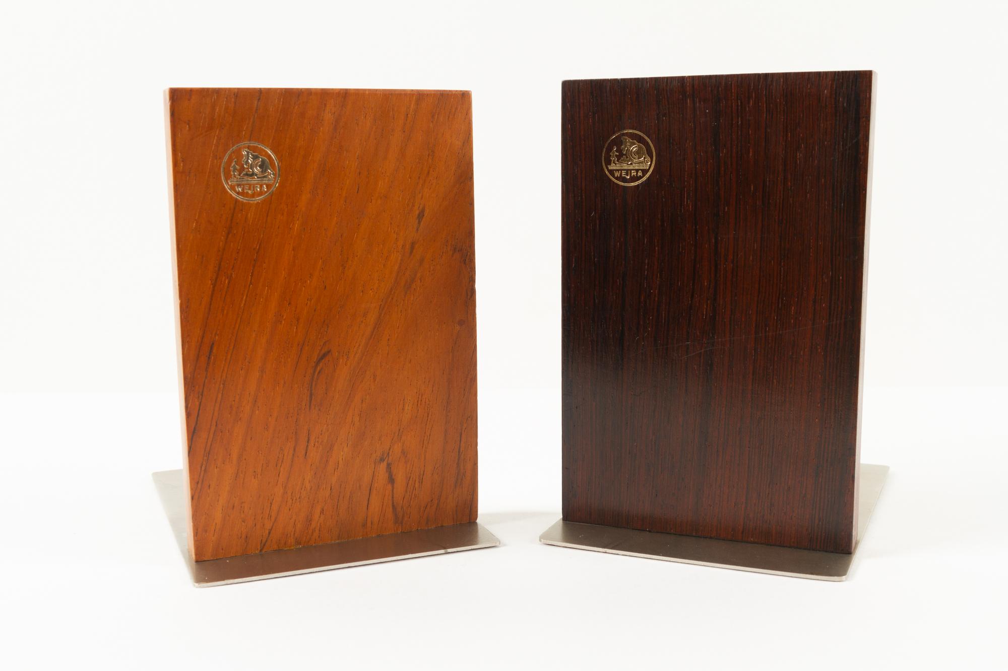 Hardwood Mid-Century Modern Danish Bookends 1960s Set of 2 For Sale