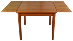 Mid-Century Modern Danish Brdr Furbo Extendable Teak Dining Game Table Denmark