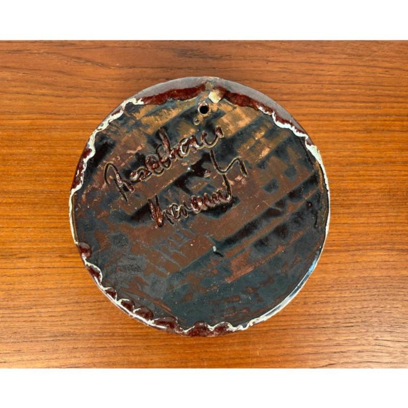 Portavelas de pared de cerámica Studio Pottery danesa brutalista de mediados de siglo, años 60 en venta 5