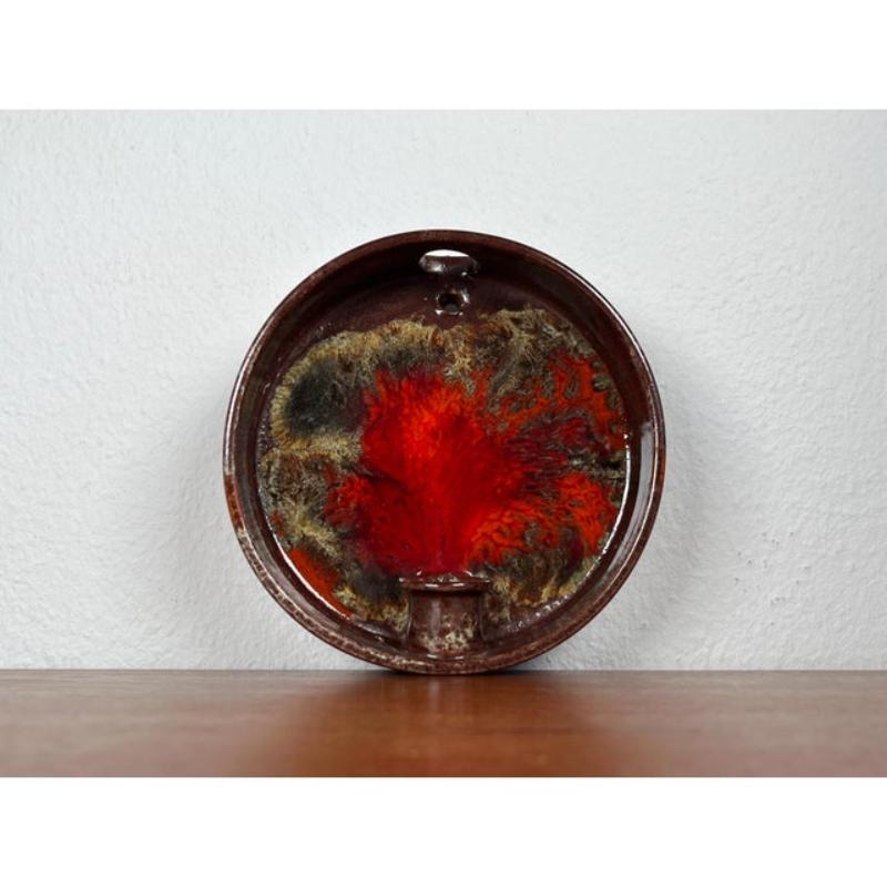 Portavelas de pared de cerámica Studio Pottery danesa brutalista de mediados de siglo, años 60 Moderno de mediados de siglo en venta