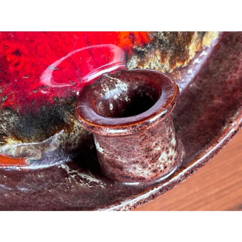 Portavelas de pared de cerámica Studio Pottery danesa brutalista de mediados de siglo, años 60 en venta 2