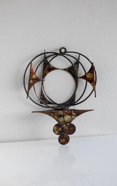 Décoration murale scandinave moderne et brutaliste danoise vintage par Henrik Horst