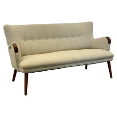 Mid-Century Modern Danish Cabinetmaker Sofa / Settee, Boucle, Goerg Thams
