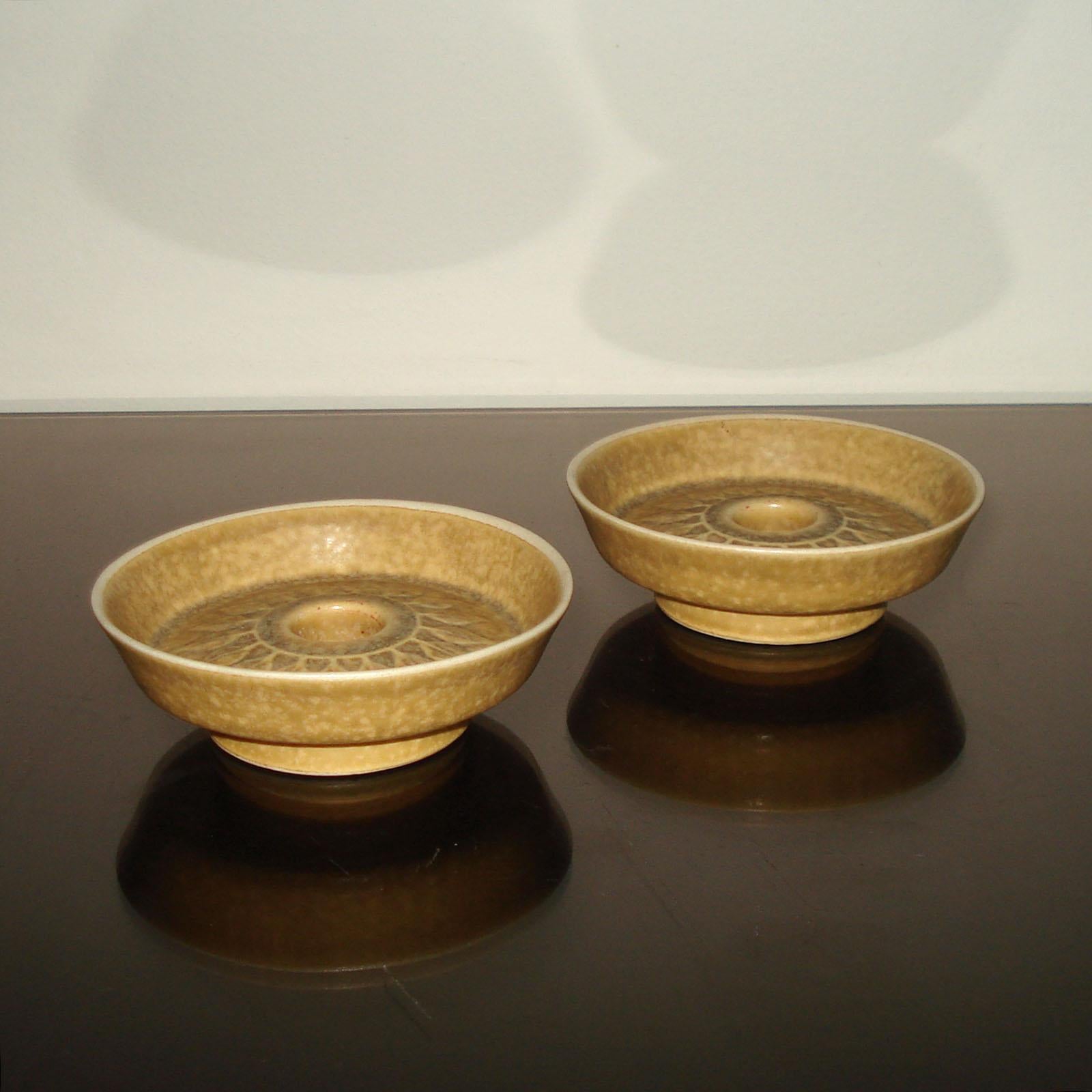 Stoneware Mid-Century Modern Danish Ceramic Candle Holders by Jens Harald Quistgaard For Sale