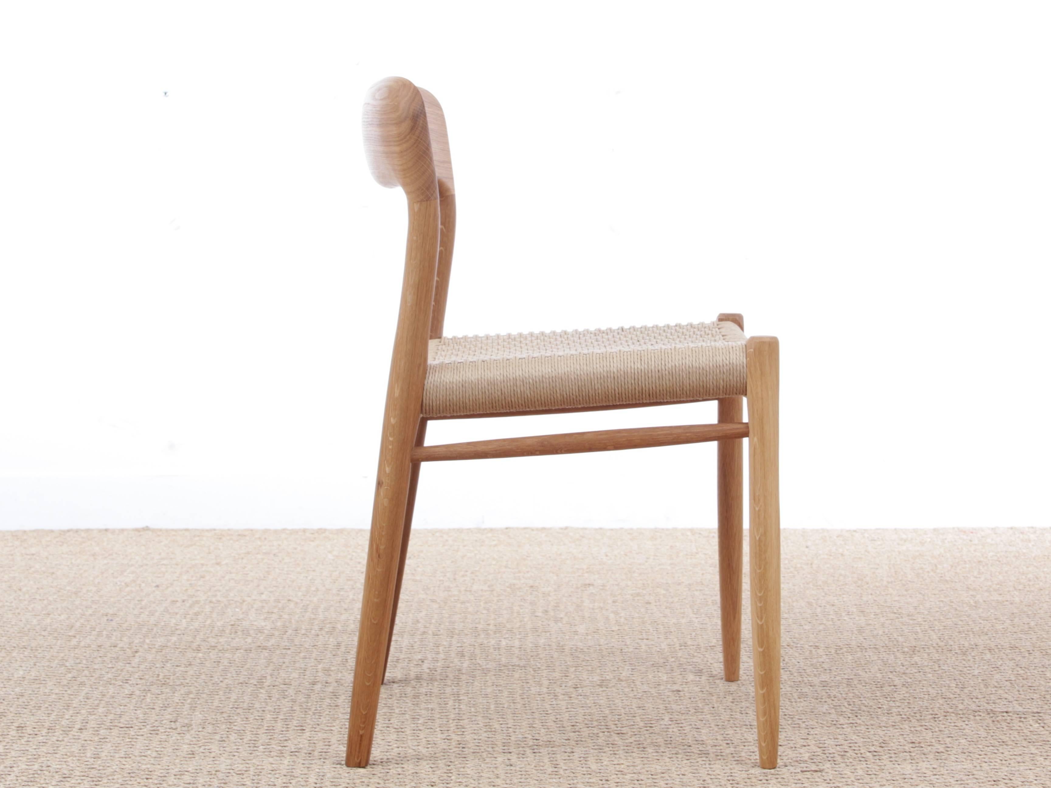 Moderner dänischer Stuhl Modell 75 von Niels O. Møller aus der Jahrhundertmitte. Neues Modell (Skandinavisch) im Angebot