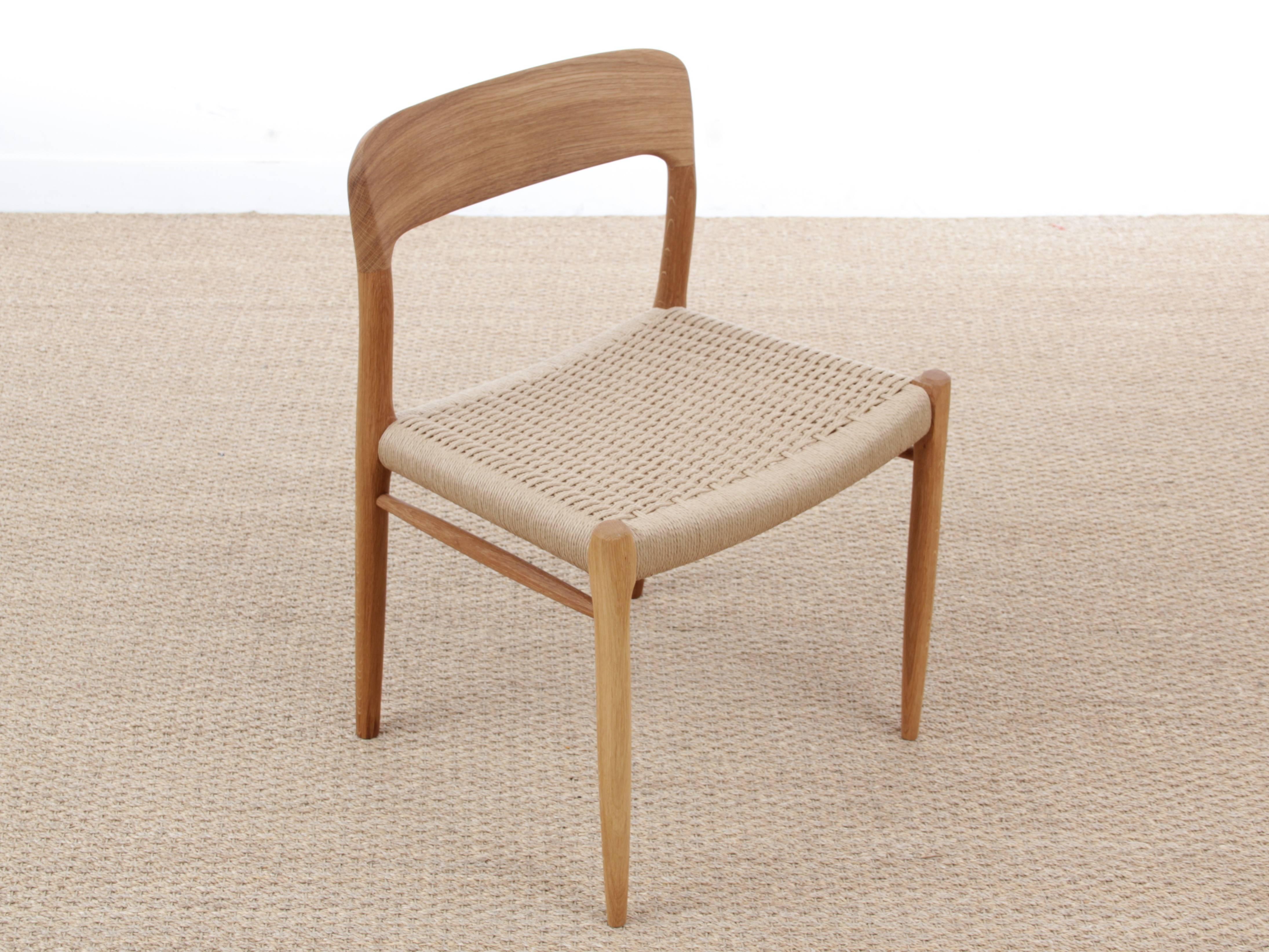 Moderner dänischer Stuhl Modell 75 von Niels O. Møller aus der Jahrhundertmitte. Neues Modell im Angebot 2