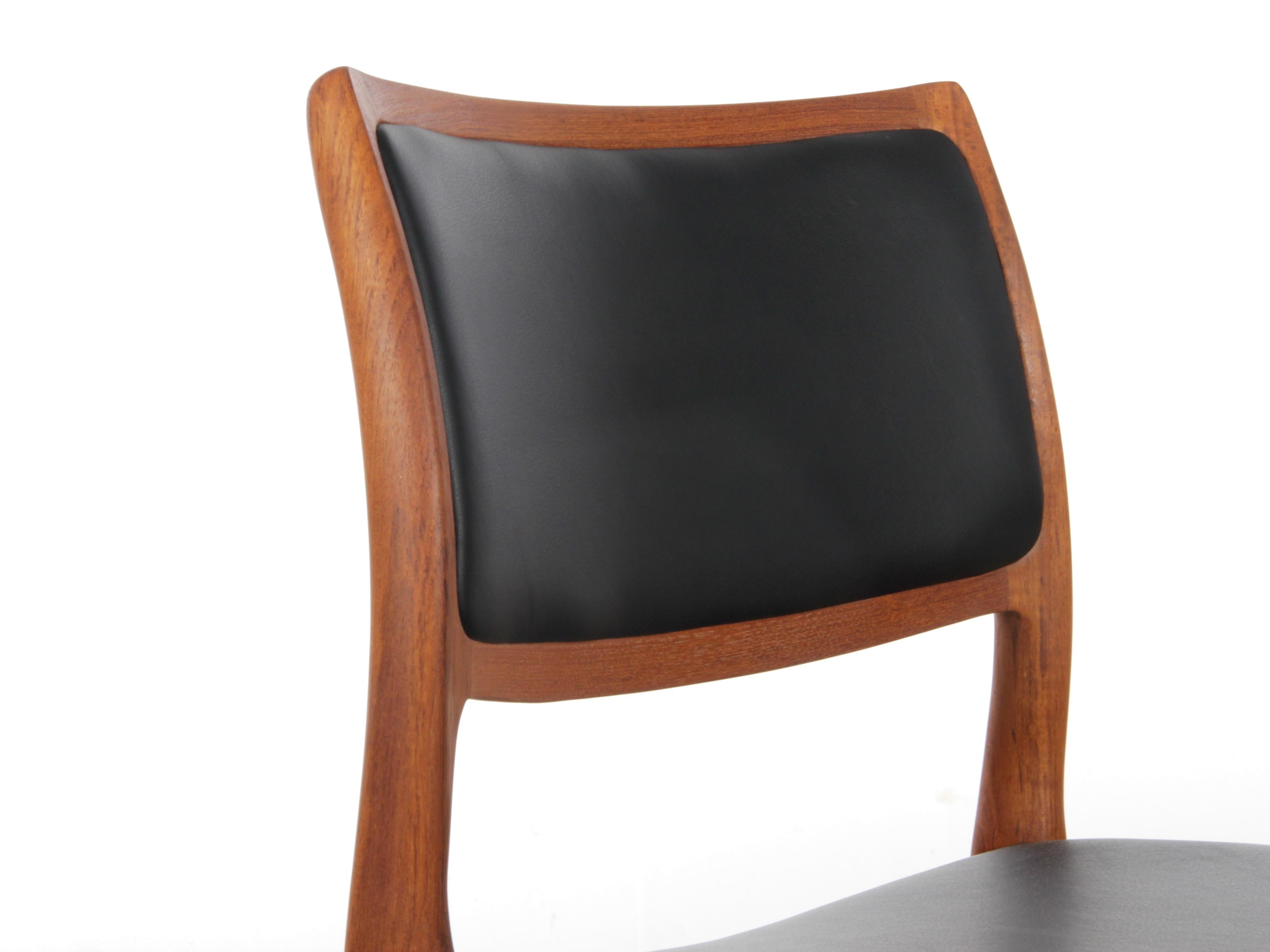 Mid-Century Modern Danish Chair Model 80 by Niels Møller, New Edition For Sale 1