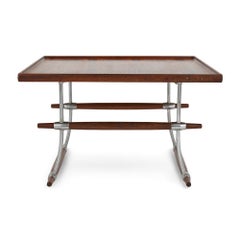 Mid-Century Modern Danish Chrome and Rosewood Coffee Table by Quistgaard