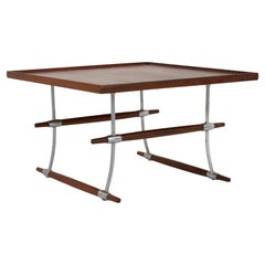 Mid-Century Modern Danish Chrome and Rosewood Coffee Table by Quistgaard
