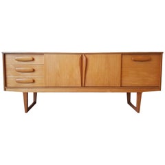 Mid-Century Modern Danish Clear Cherrywood sideboard or Credenza, 1960s