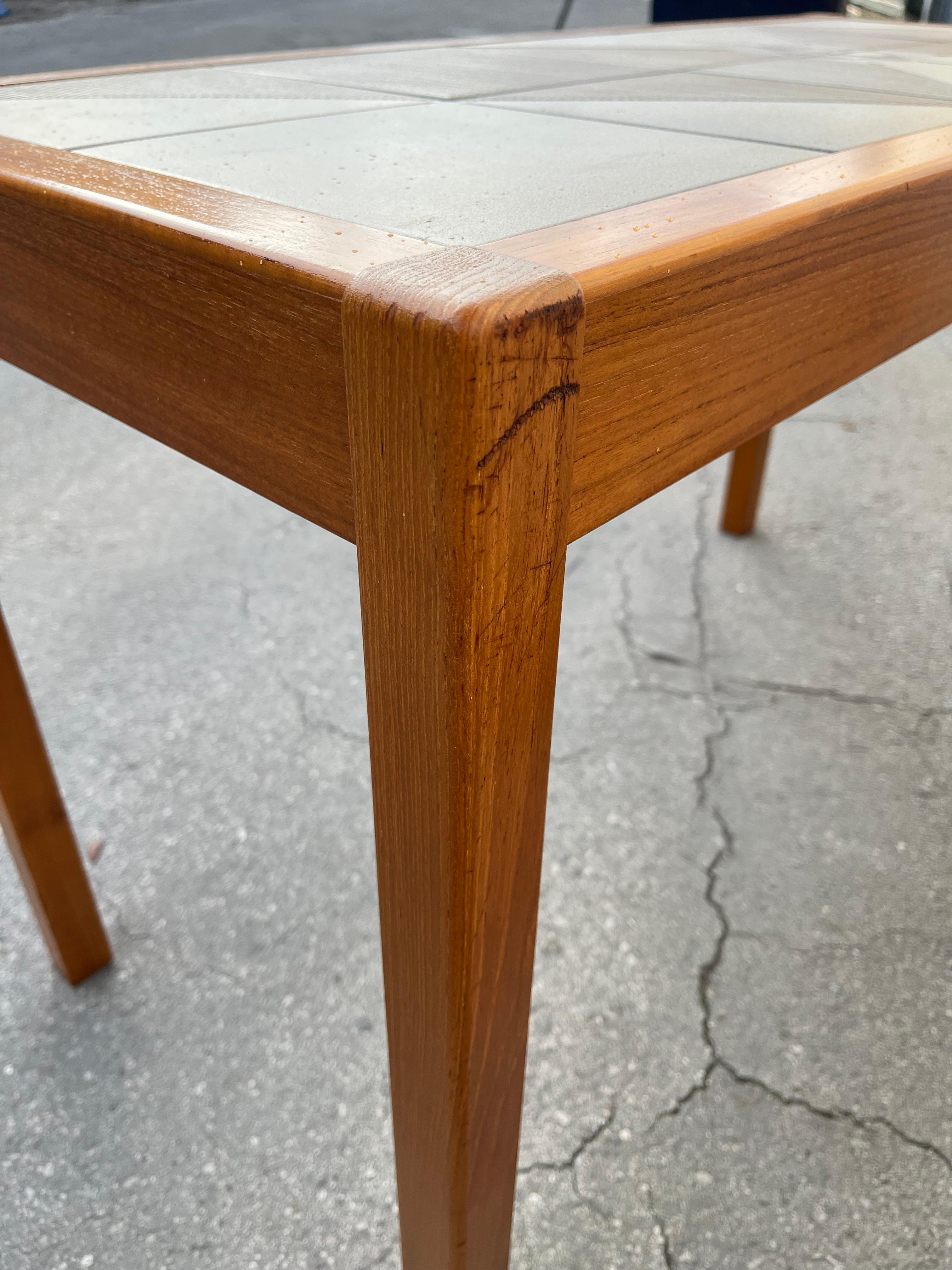 Mid Century Modern Danish Console Table w/ Tile Inlay by Gangso Mobler. C 1970s 8
