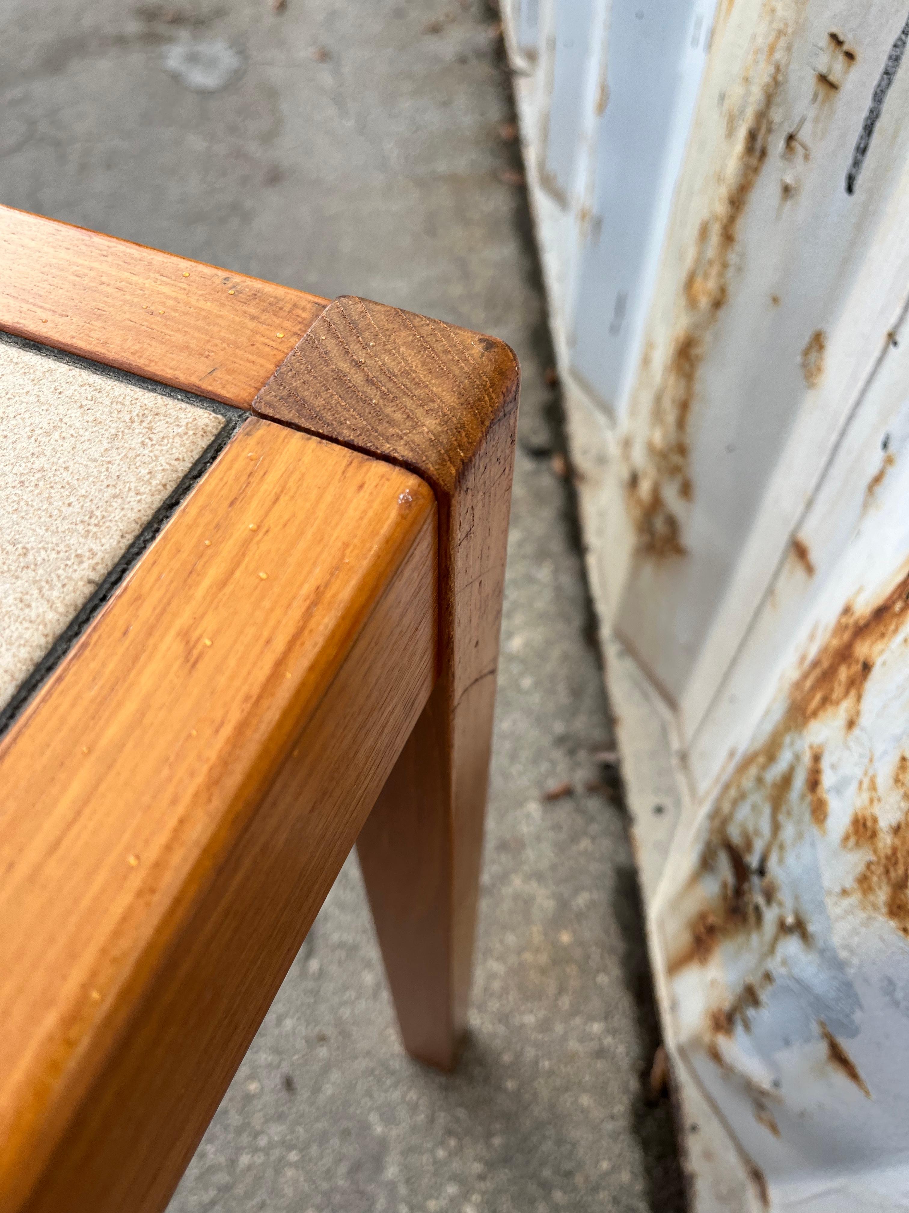 Mid Century Modern Danish Console Table w/ Tile Inlay by Gangso Mobler. C 1970s 9