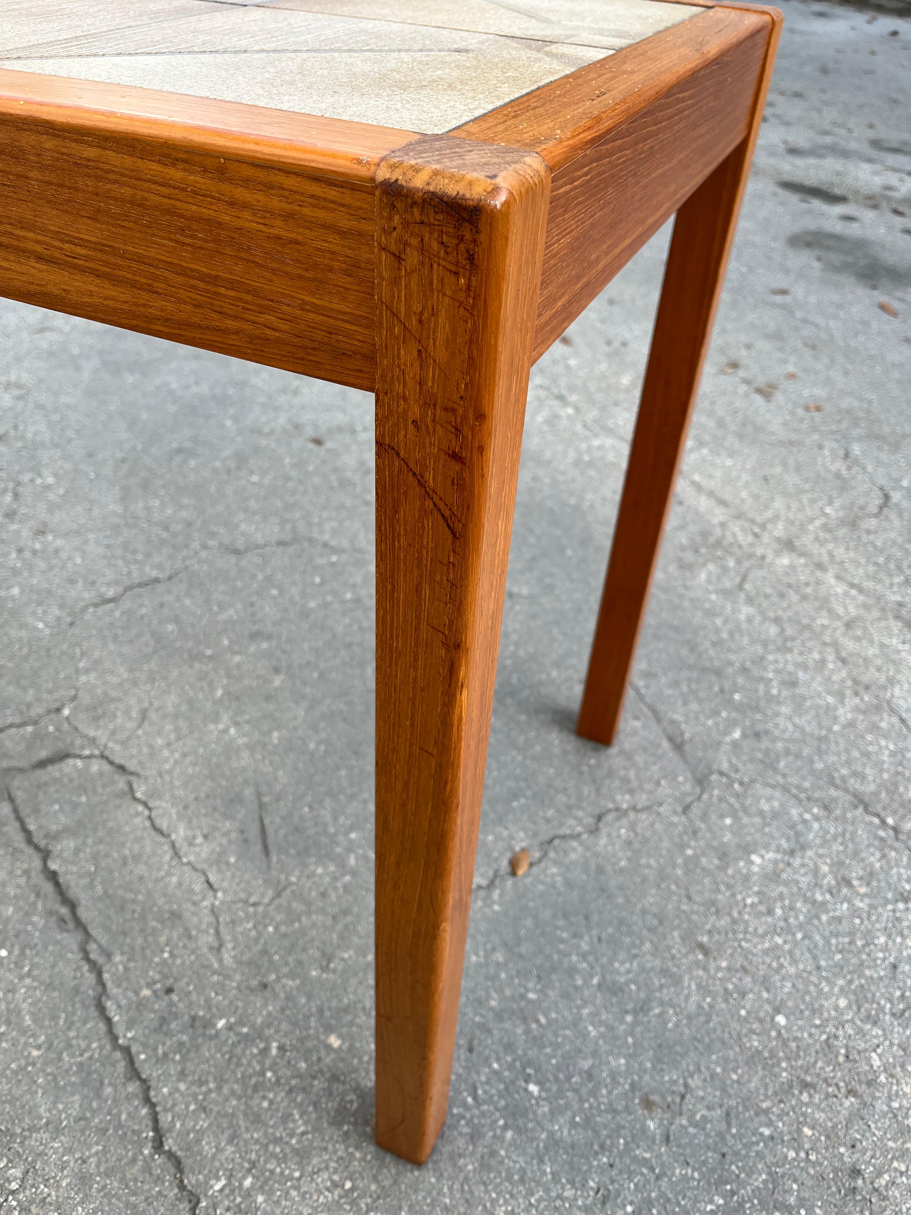 Mid Century Modern Danish Console Table w/ Tile Inlay by Gangso Mobler. C 1970s 10