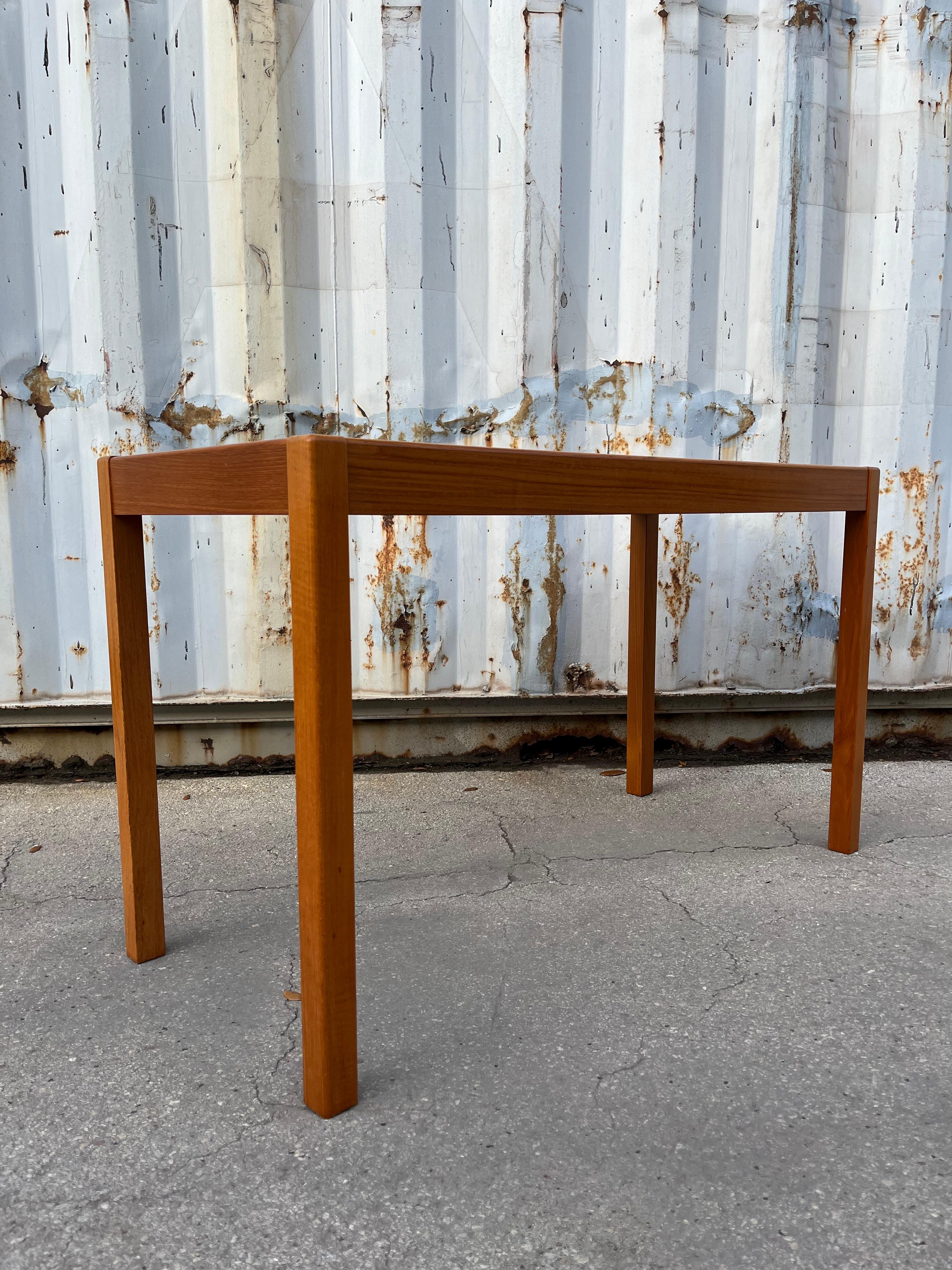 Mid Century Modern Danish Console Table w/ Tile Inlay by Gangso Mobler. C 1970s 2
