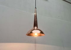 Mid-Century Modern Danish Copper Cone Pendant Lamp, 1950s
