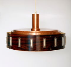 Mid-Century Modern, Danish Copper-Plated Celling Lamp, 1960s