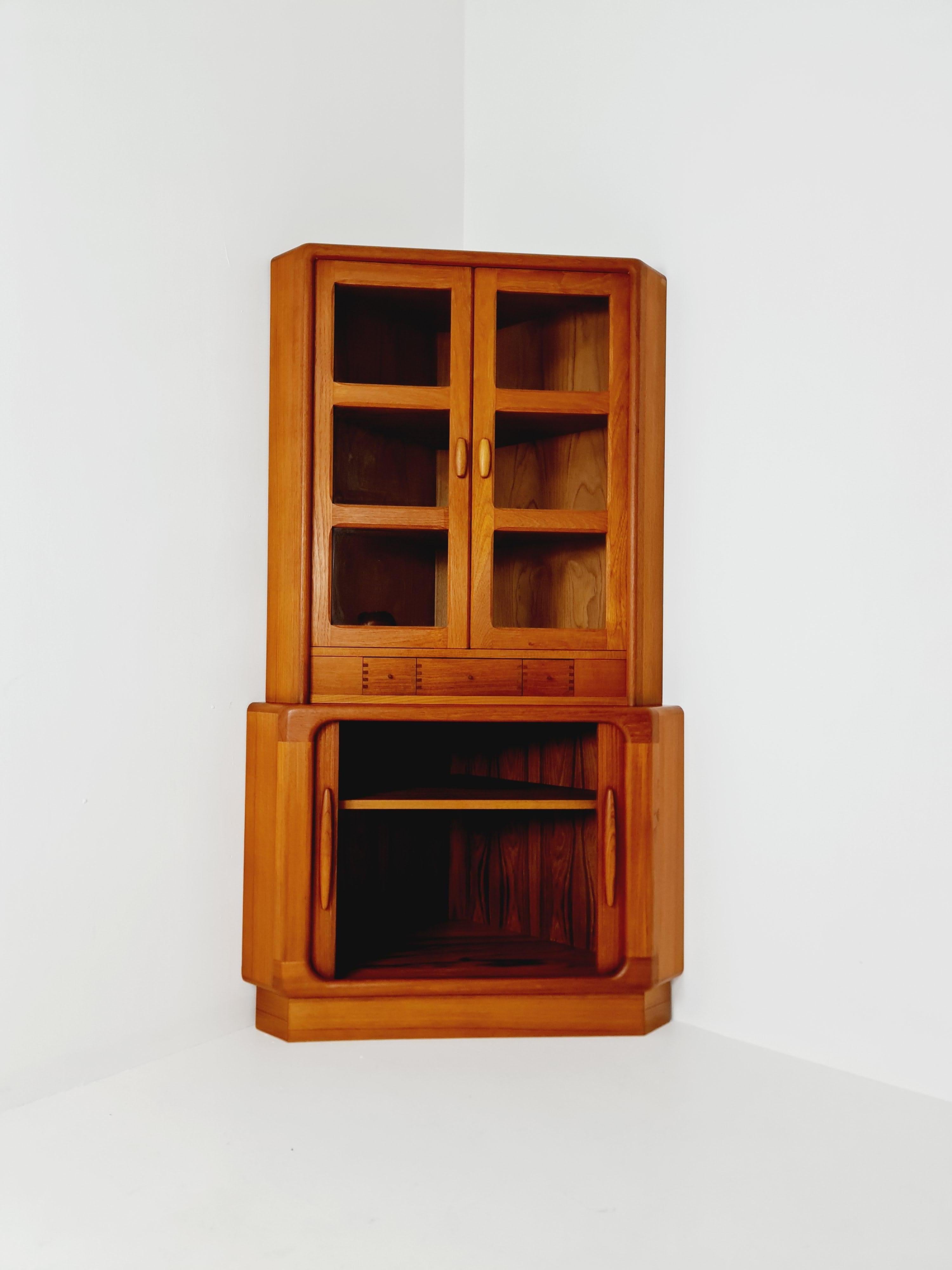 Mid-Century Modern Mid Century Modern danish corner cabinet teak By Dyrlund , 1960s For Sale