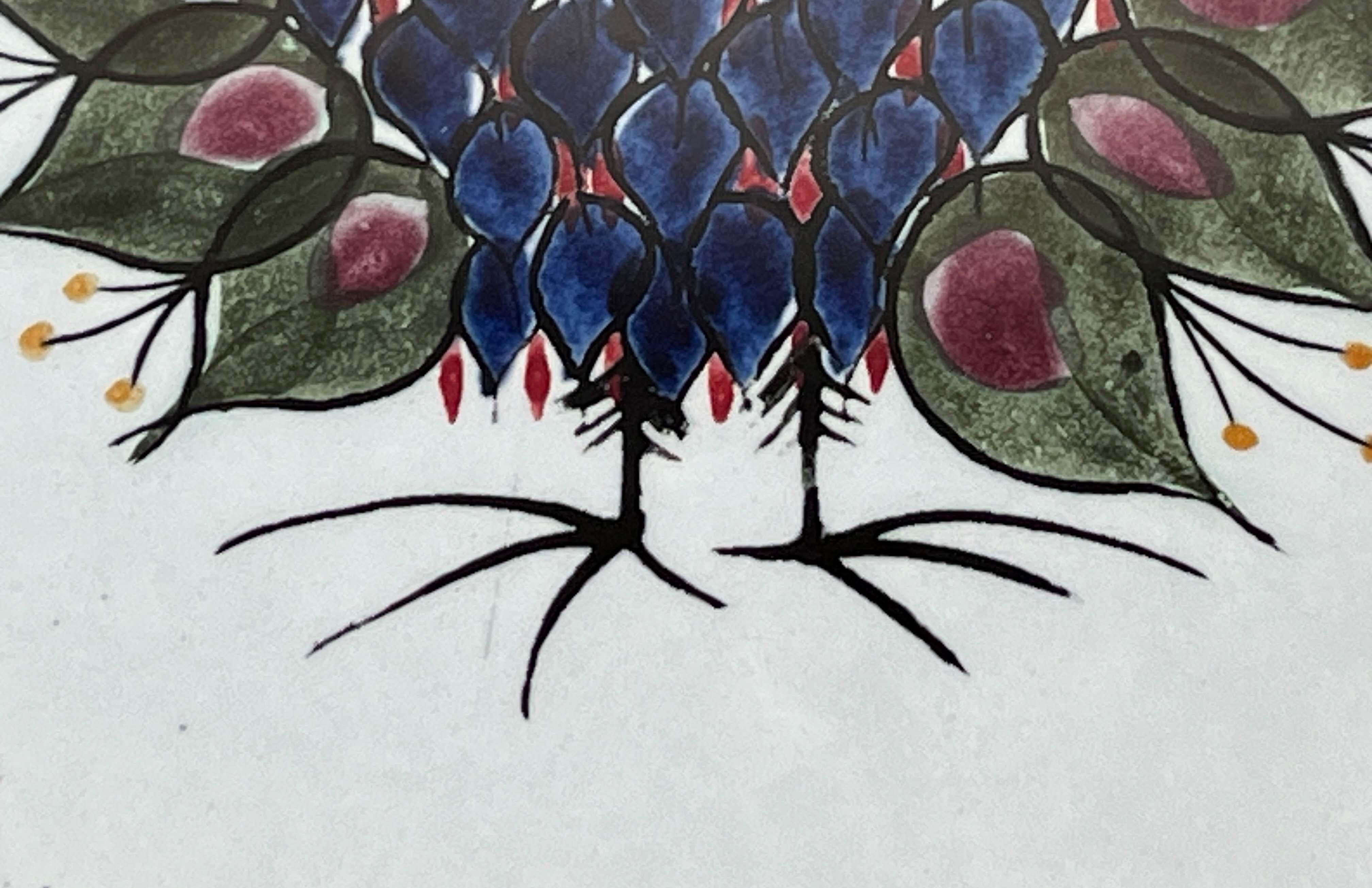 Mid-Century Modern Danish Crazy Bird Design Teller Beth Breyen Royal Copenhagen im Angebot 4