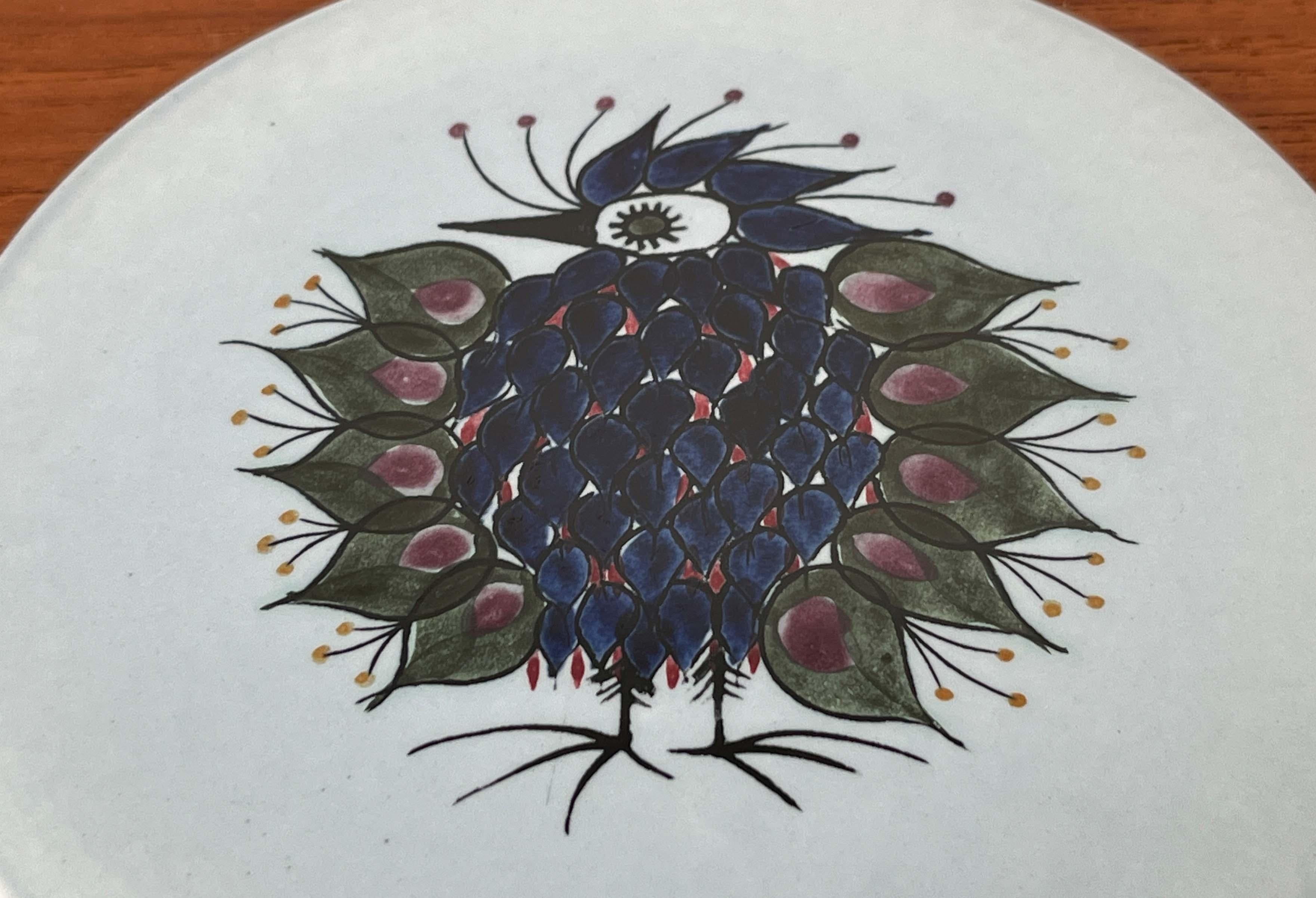 Mid-Century Modern Danish Crazy Bird Design Teller Beth Breyen Royal Copenhagen im Angebot 5